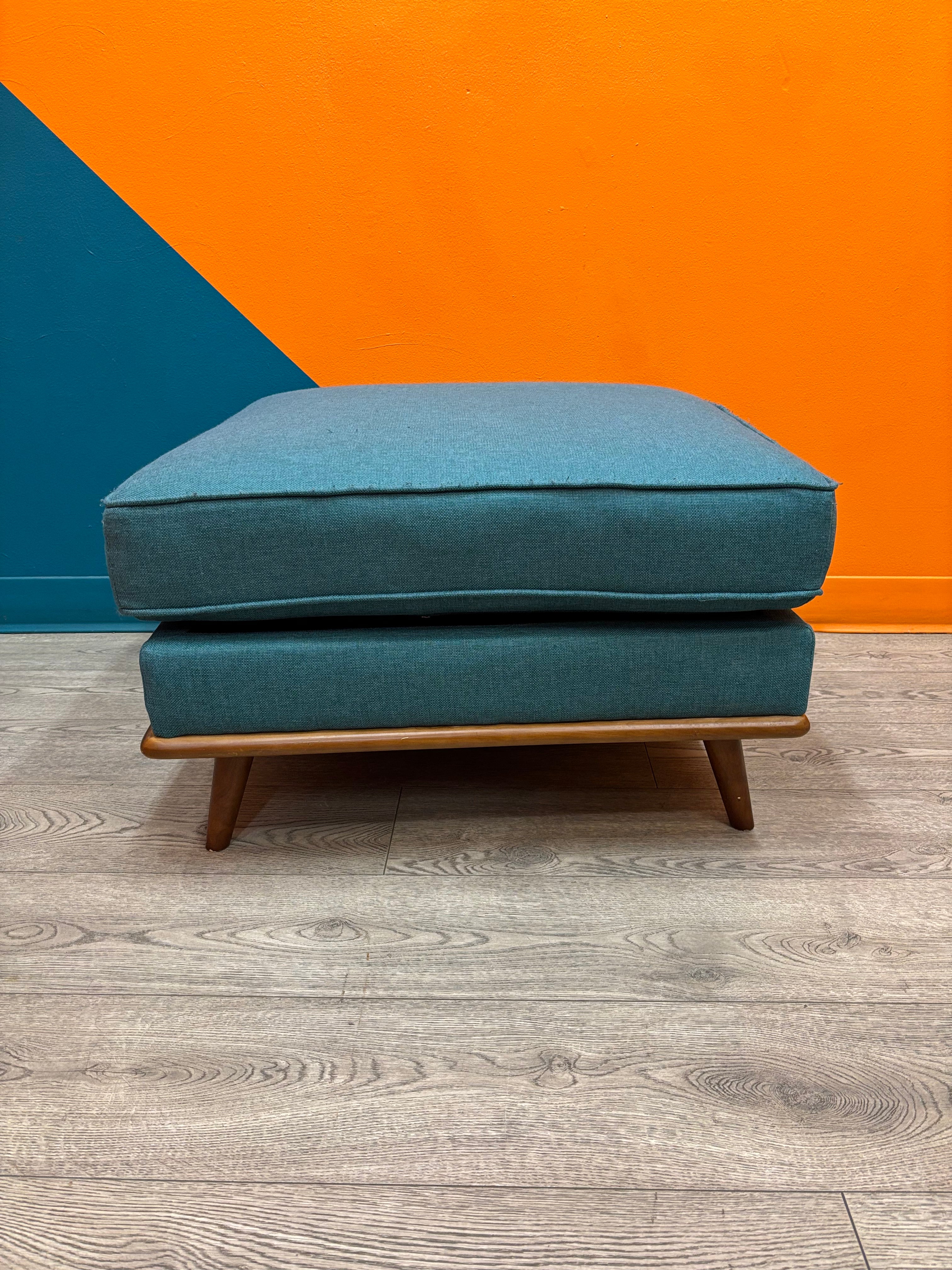 Large Teal Ottoman