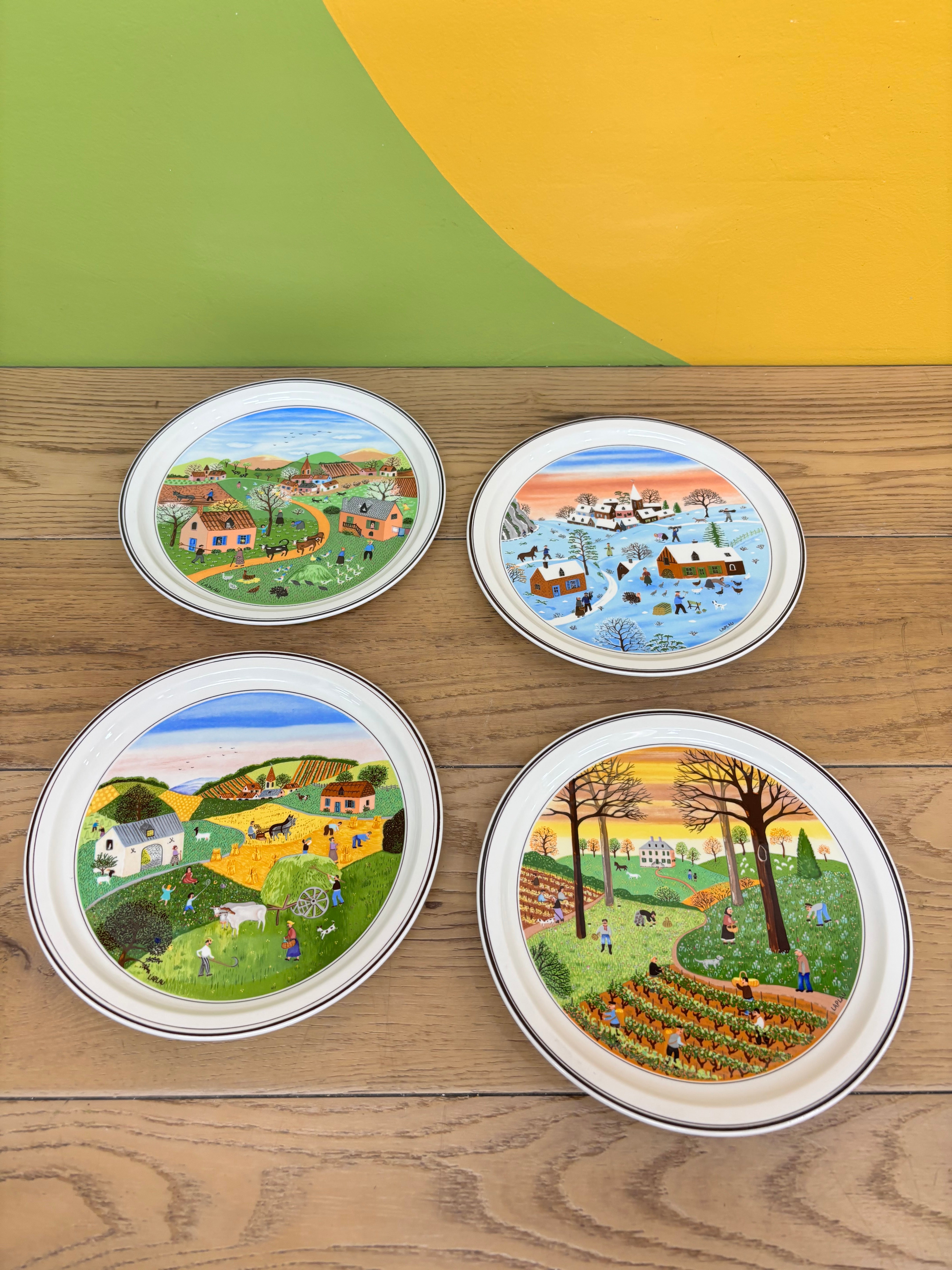 Villeroy & Boch "Design Naif - The Four Seasons" Collector Plates