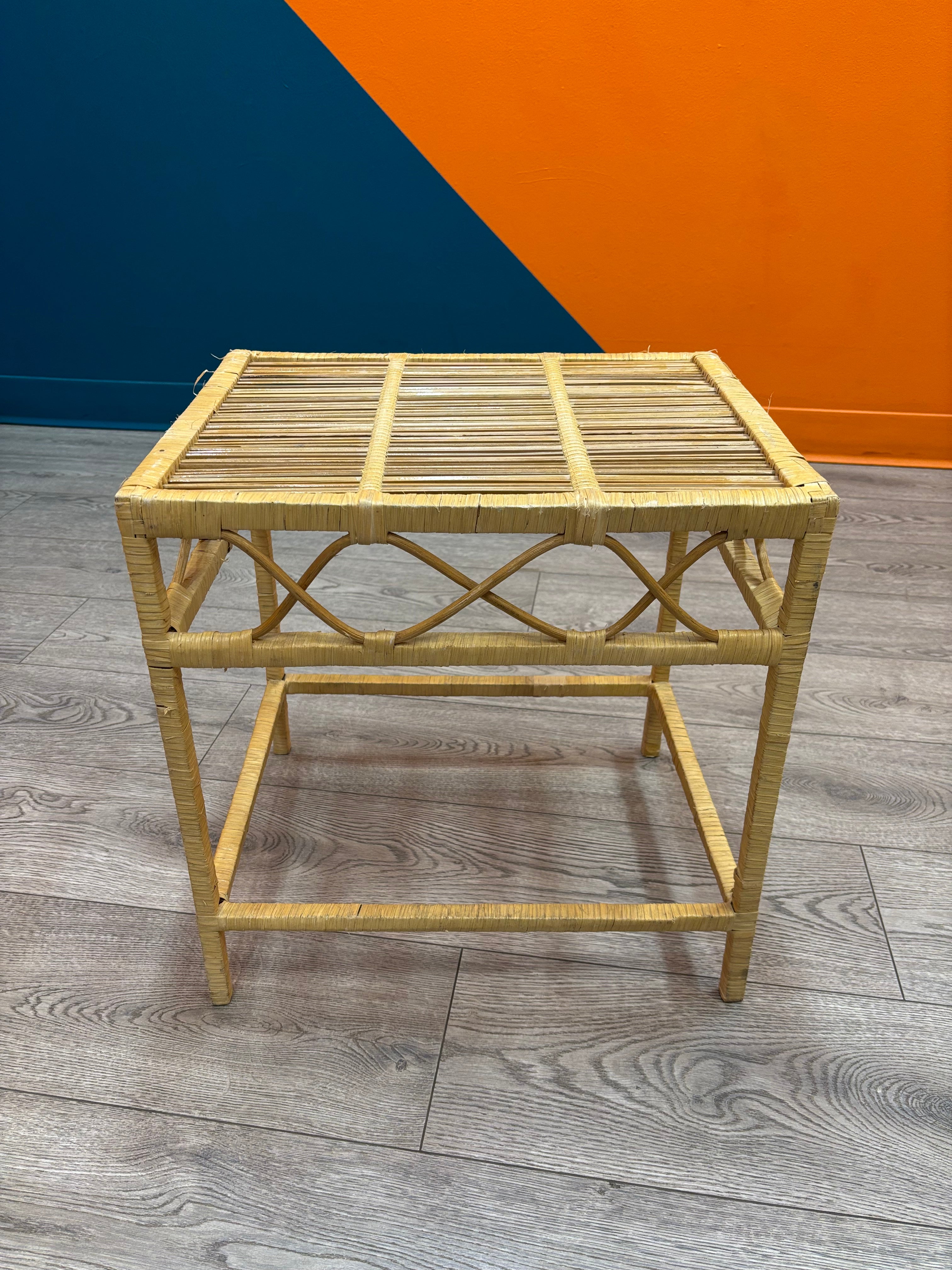 Wicker Side Table