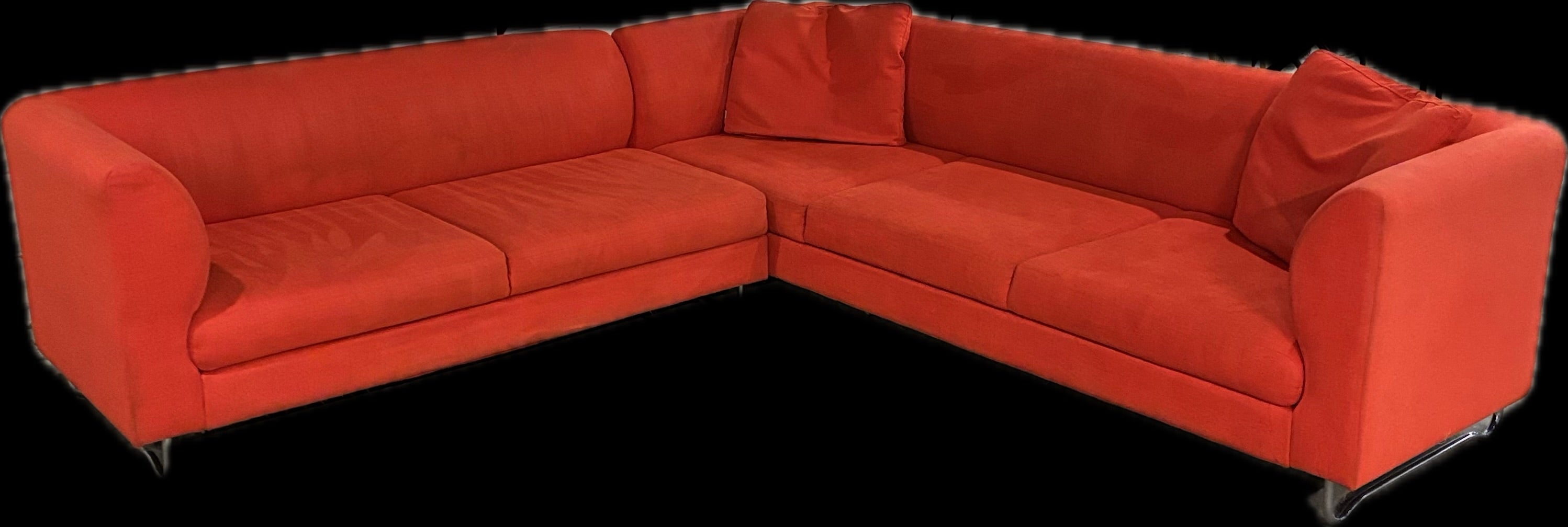 Orange 2 Piece Sectional (EQ3)