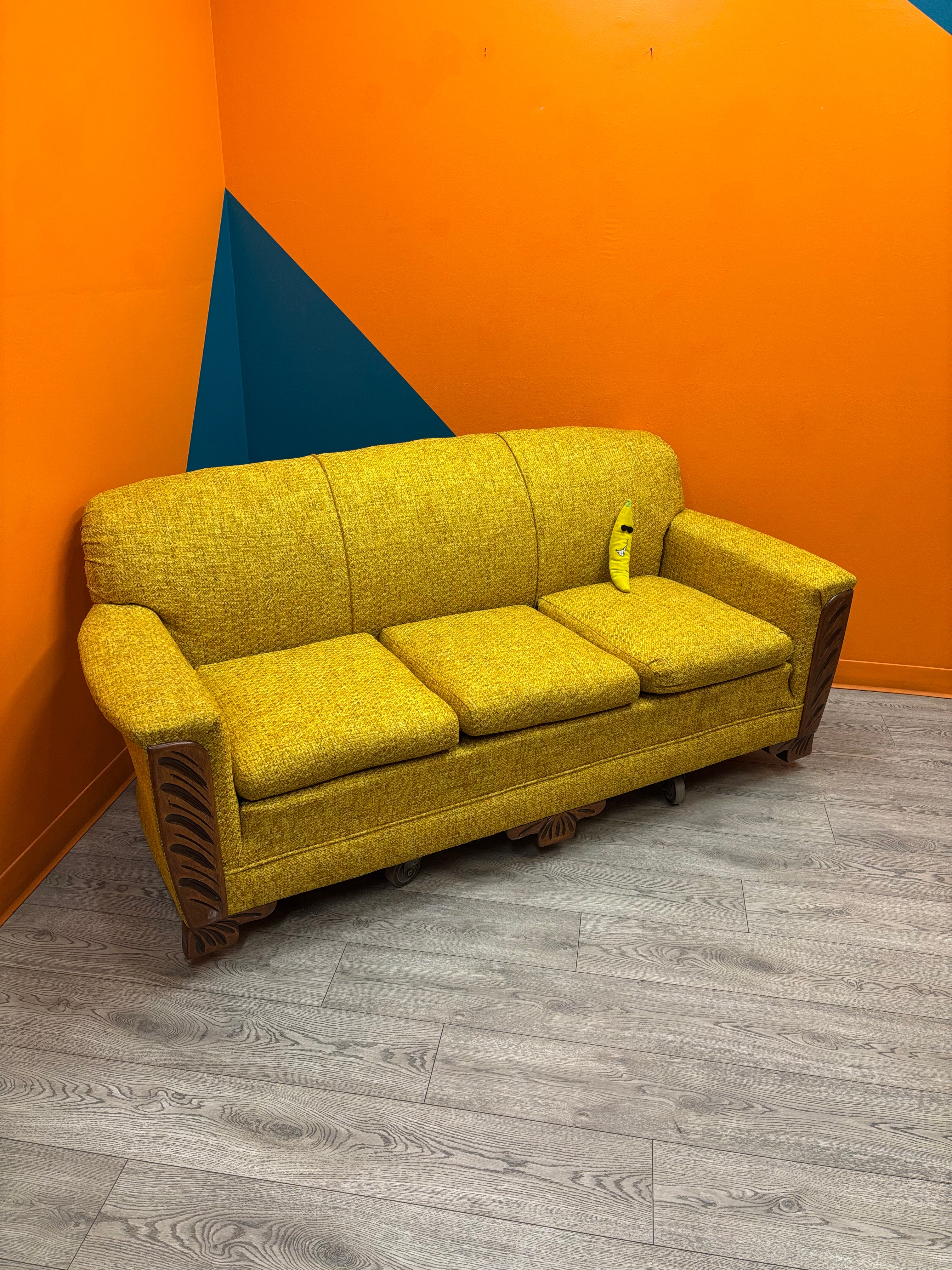 Yellow Fabric Sofa