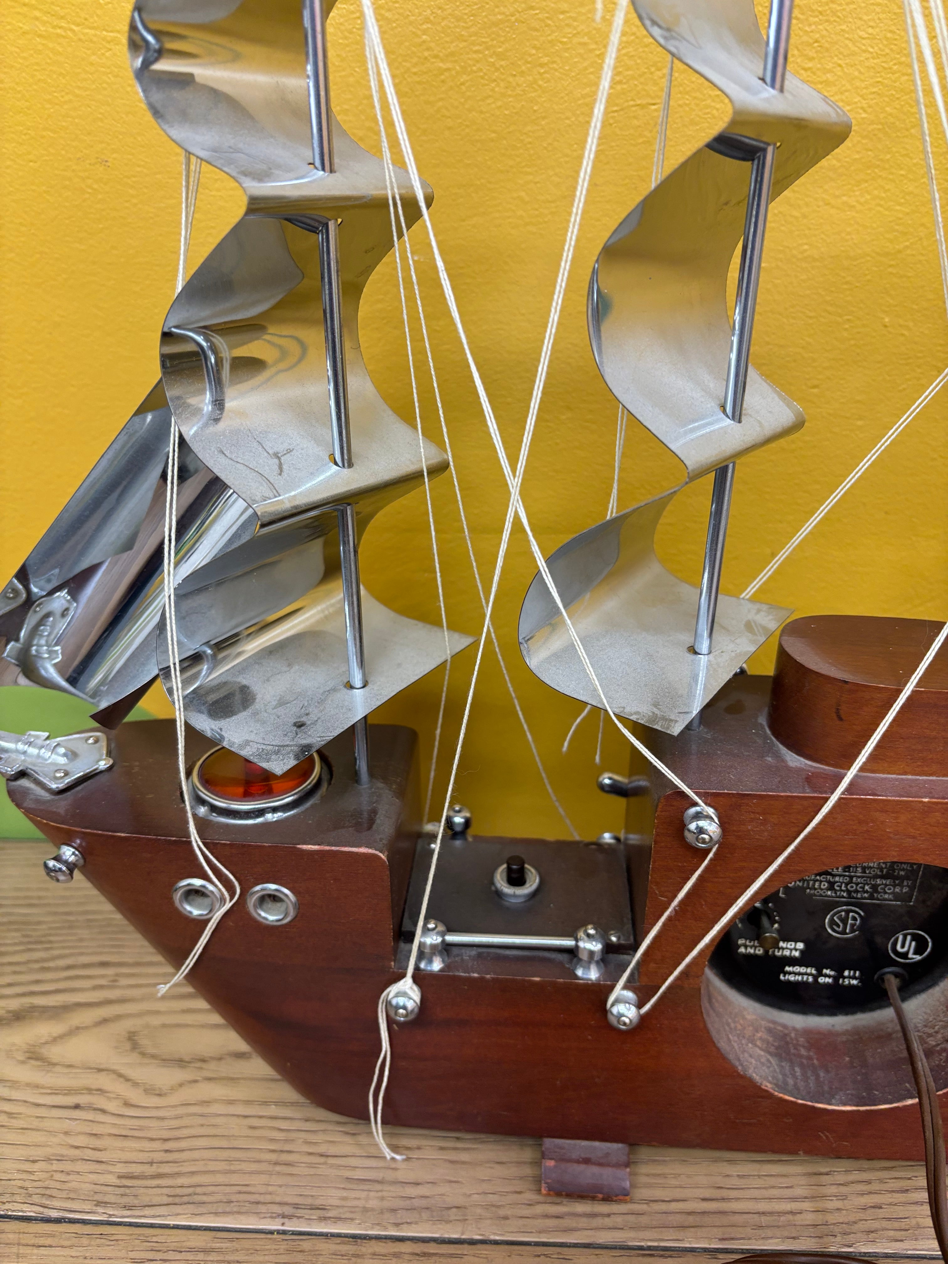 Electric Boat Mantel Clock