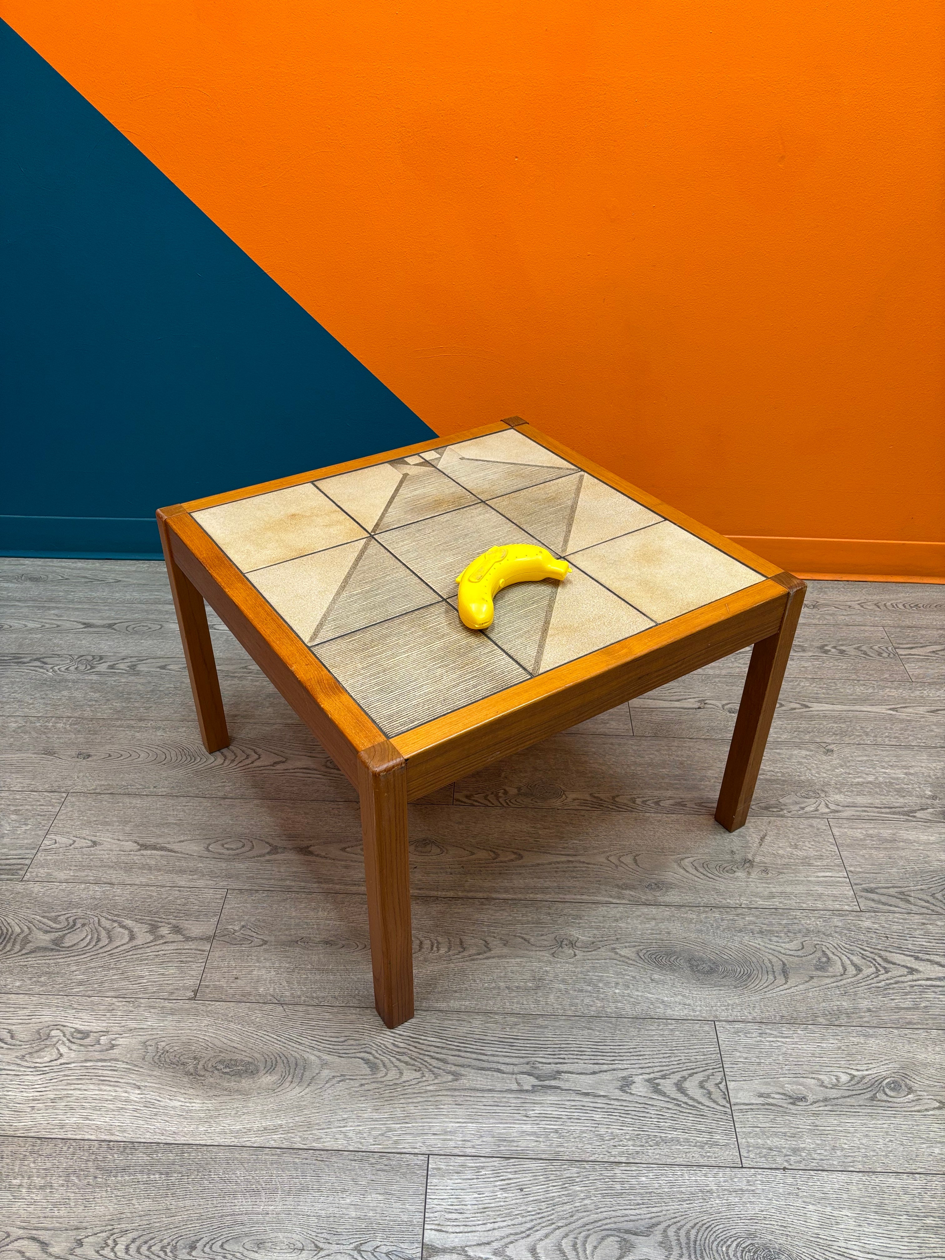 Tile Top Wood Side Table (Made in Denmark)
