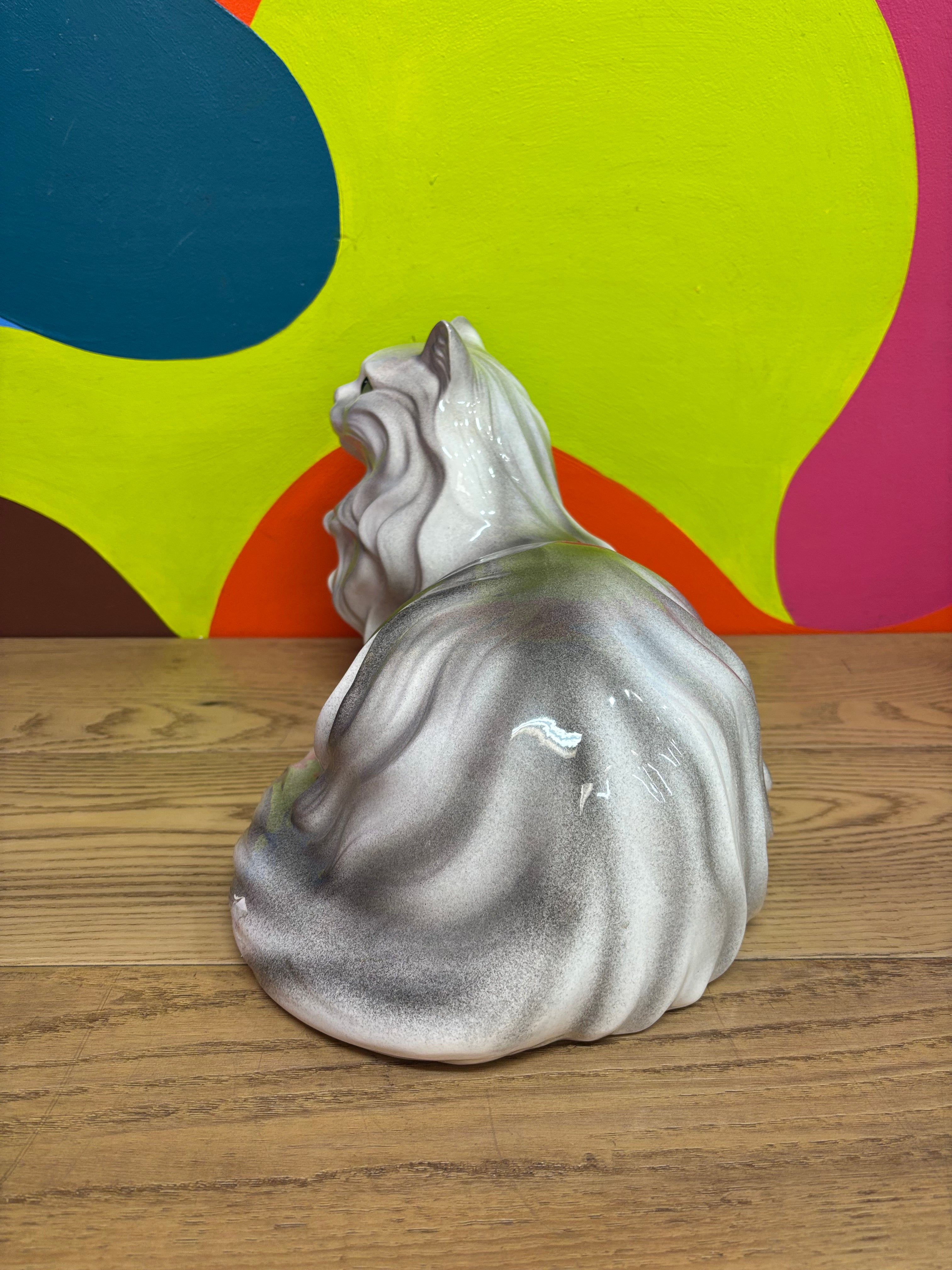 Ceramic Persian Cat Statue