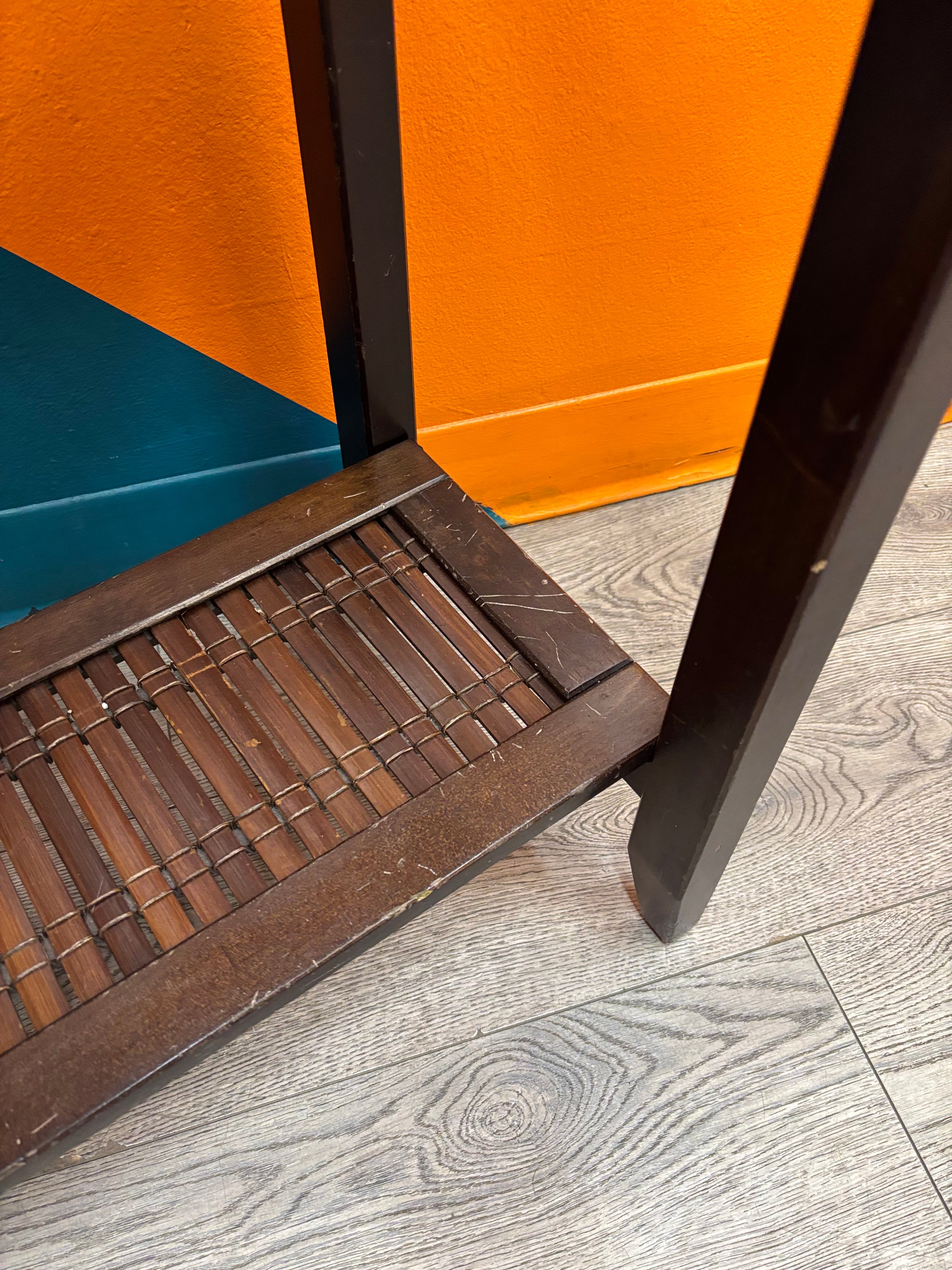 Wood & Glass Console Table