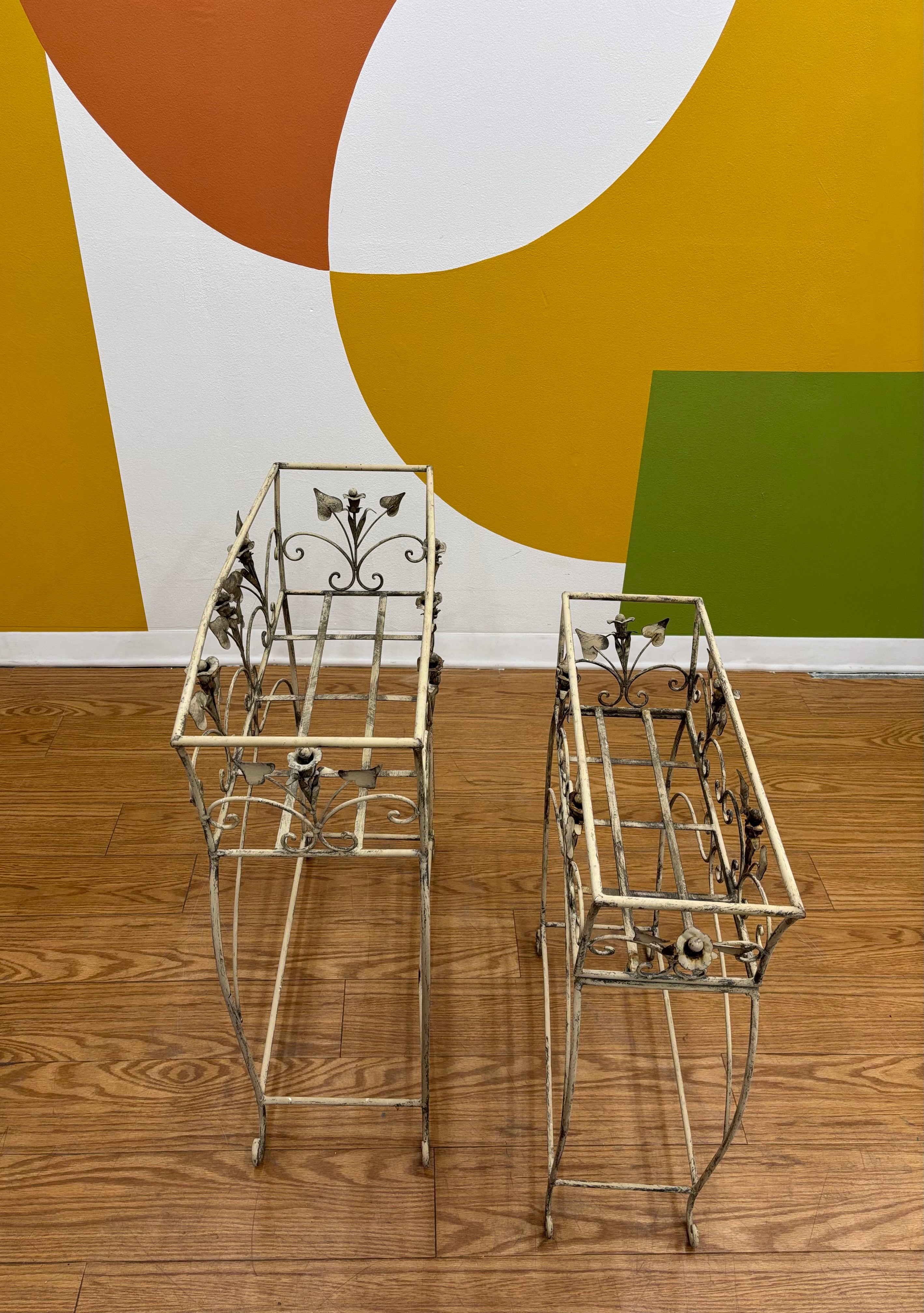(2) Metal Planters