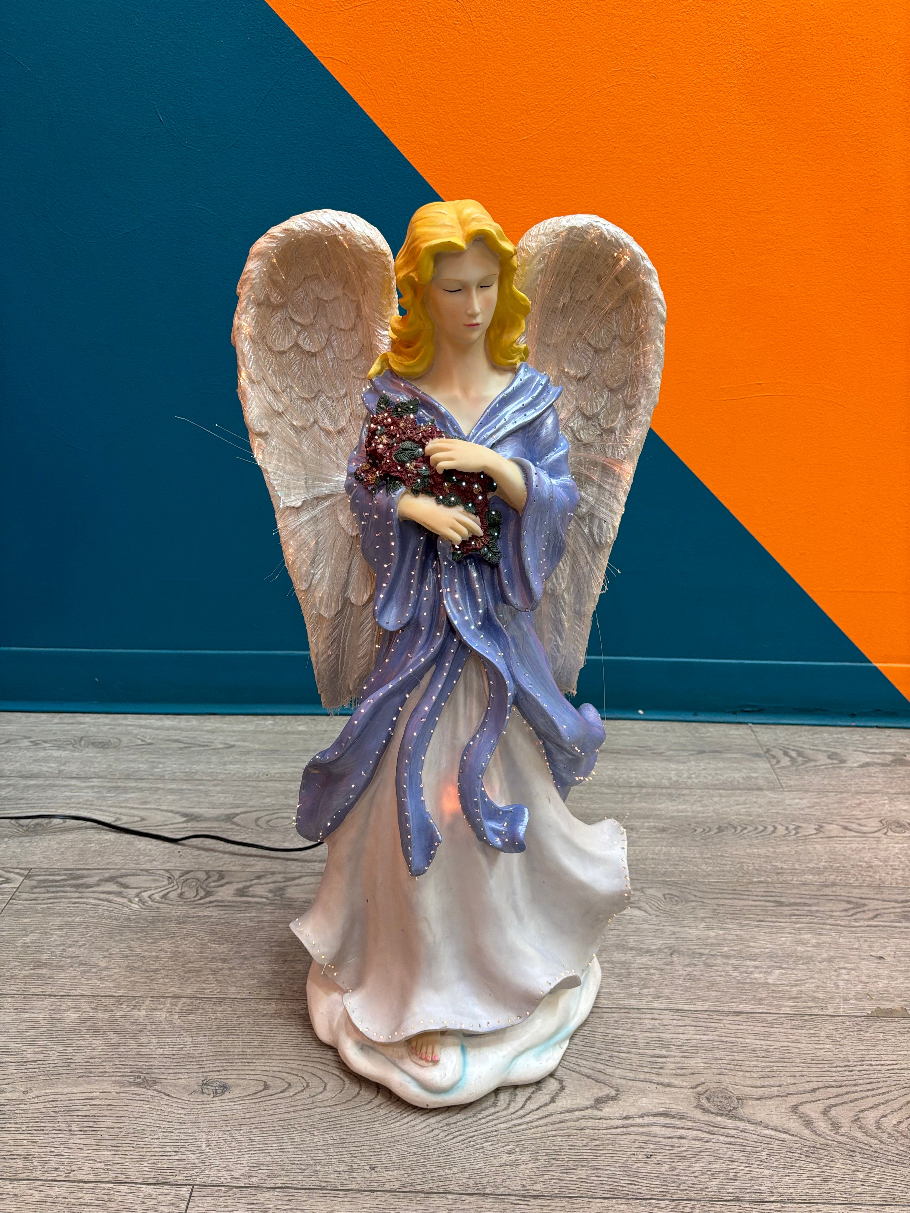 Fiber Optic Color Changing Angel Figurine