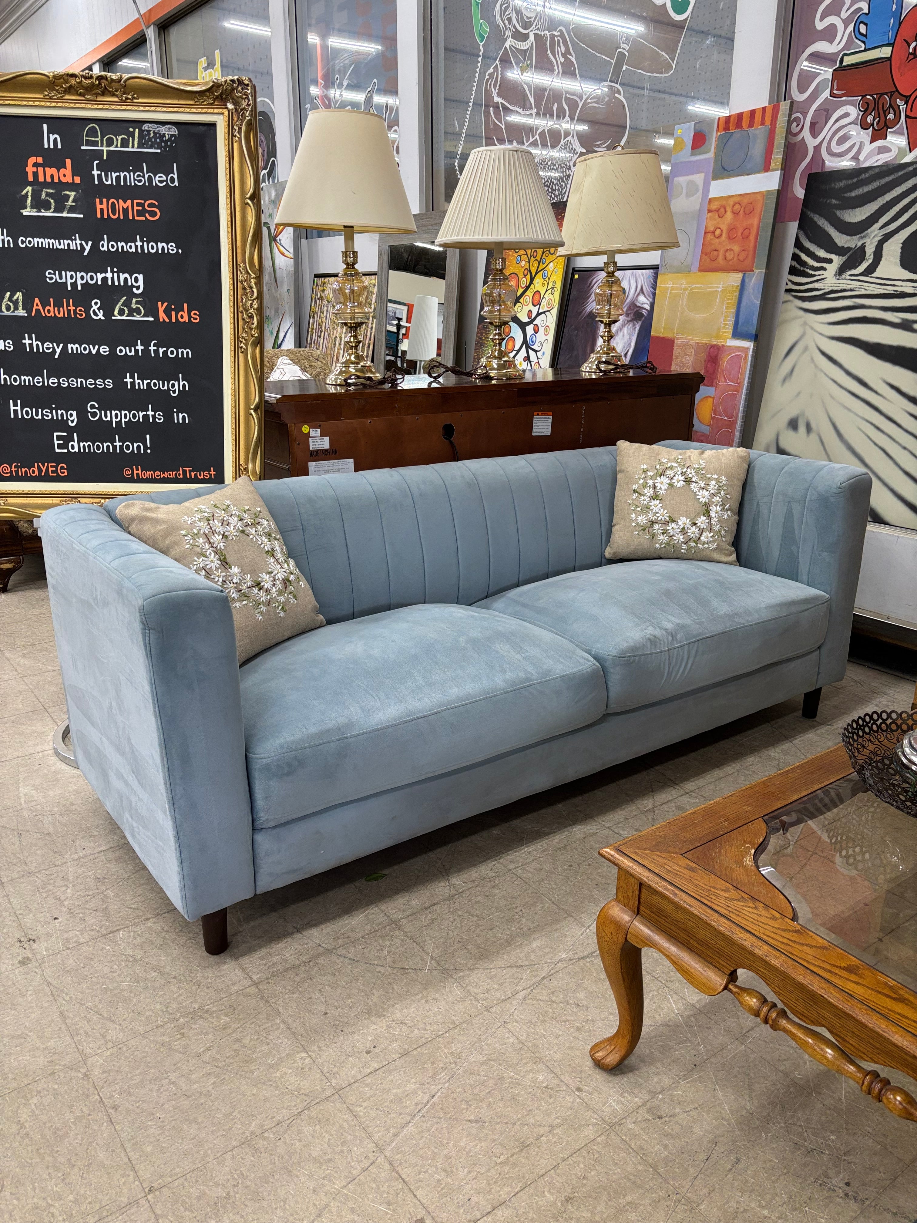 Light Blue Loveseat