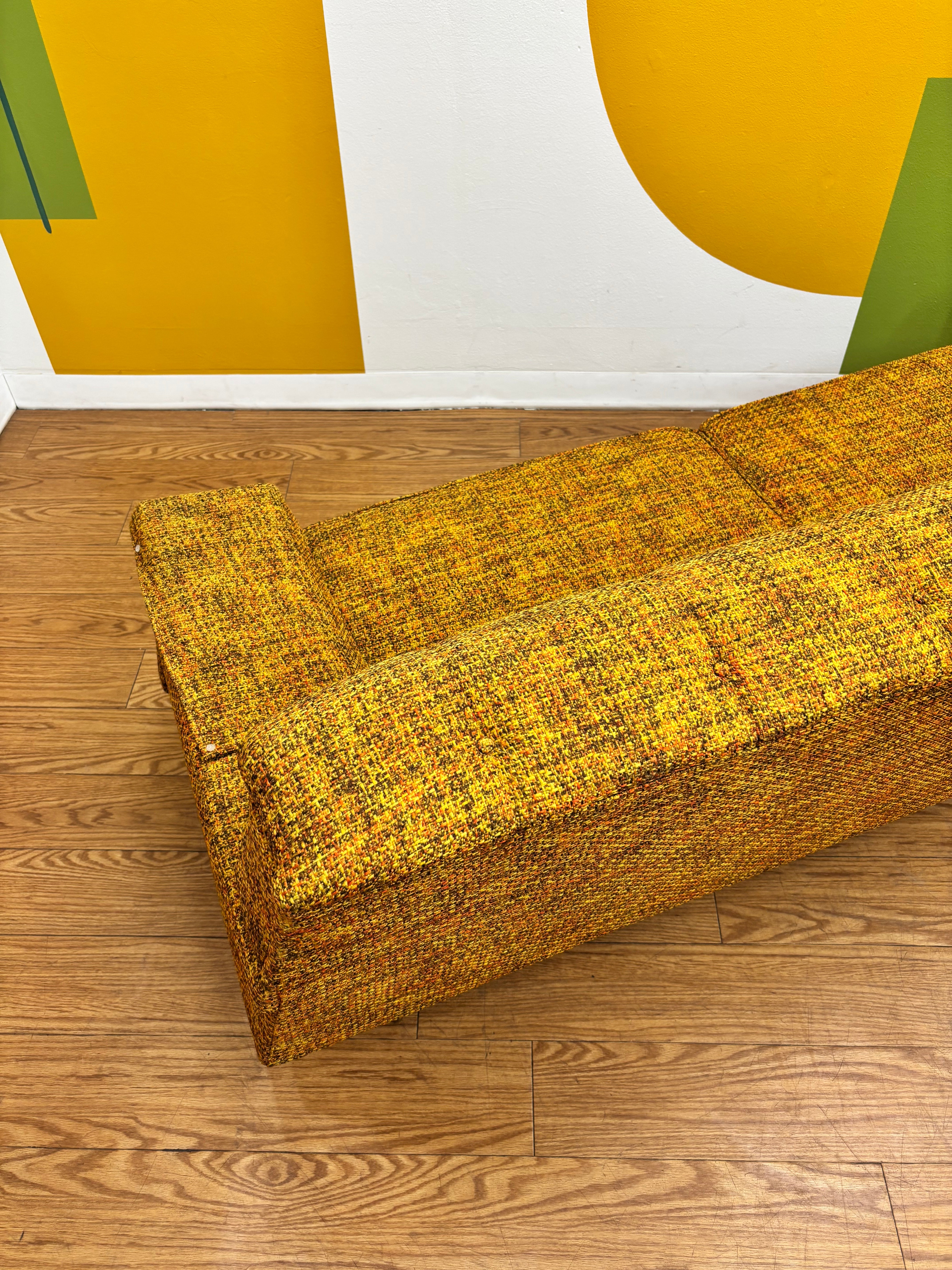 Yellow Tweed Sofa