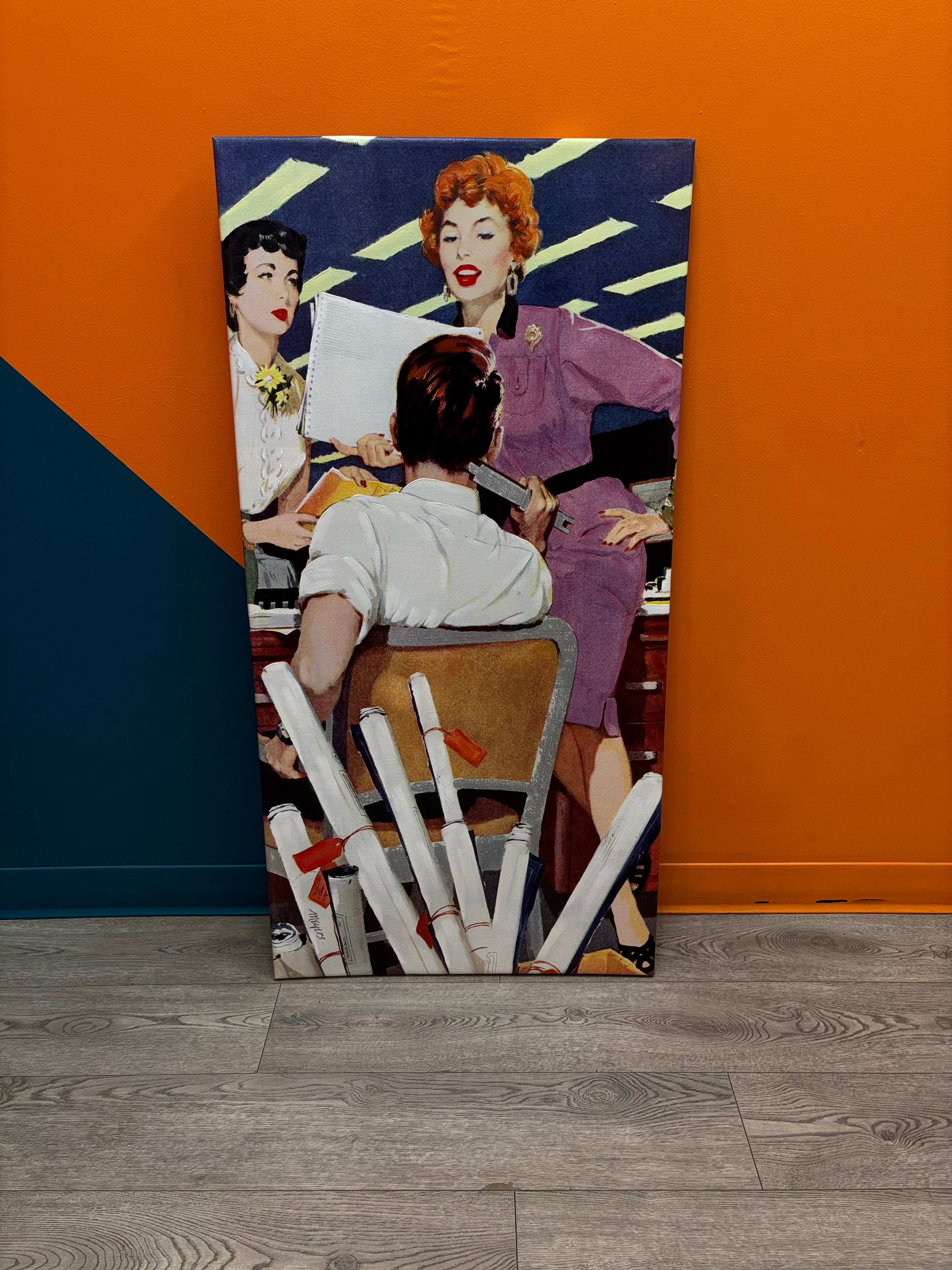 Office Work Stretched Canvas