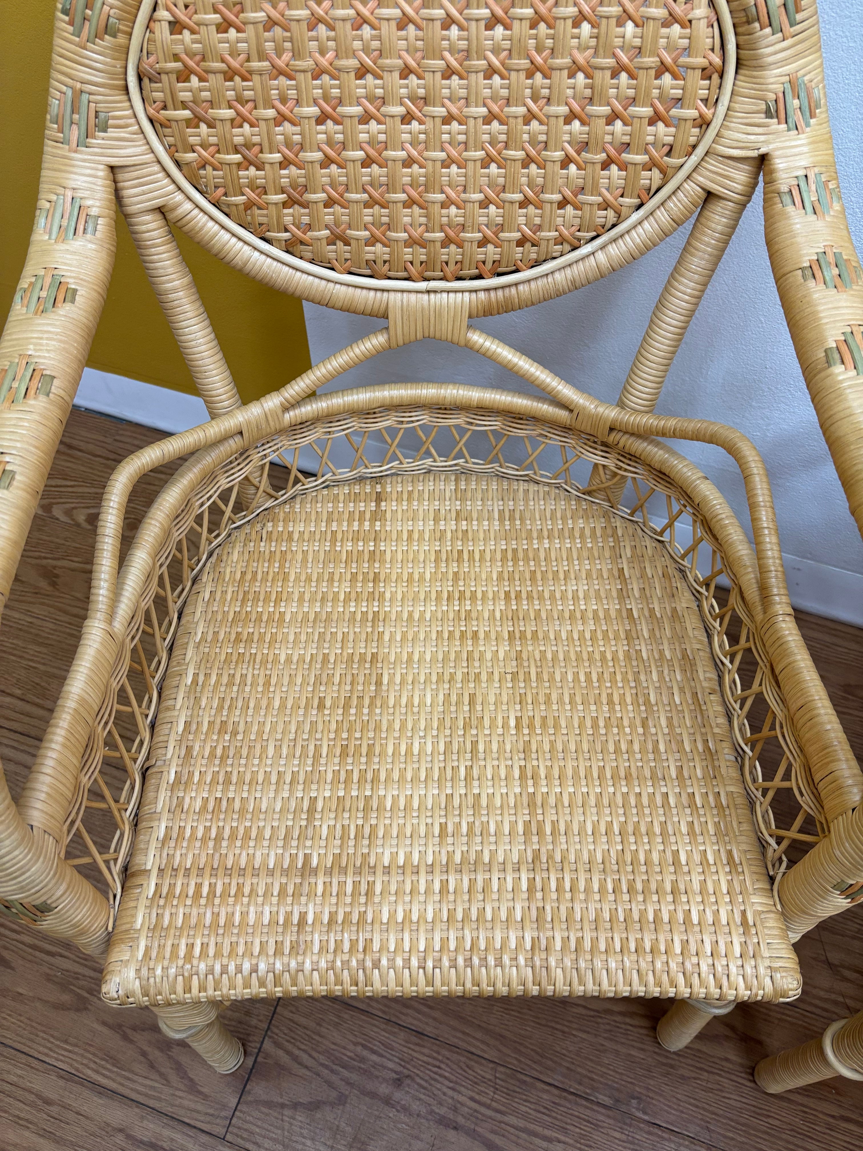 (2) Wicker Armchairs