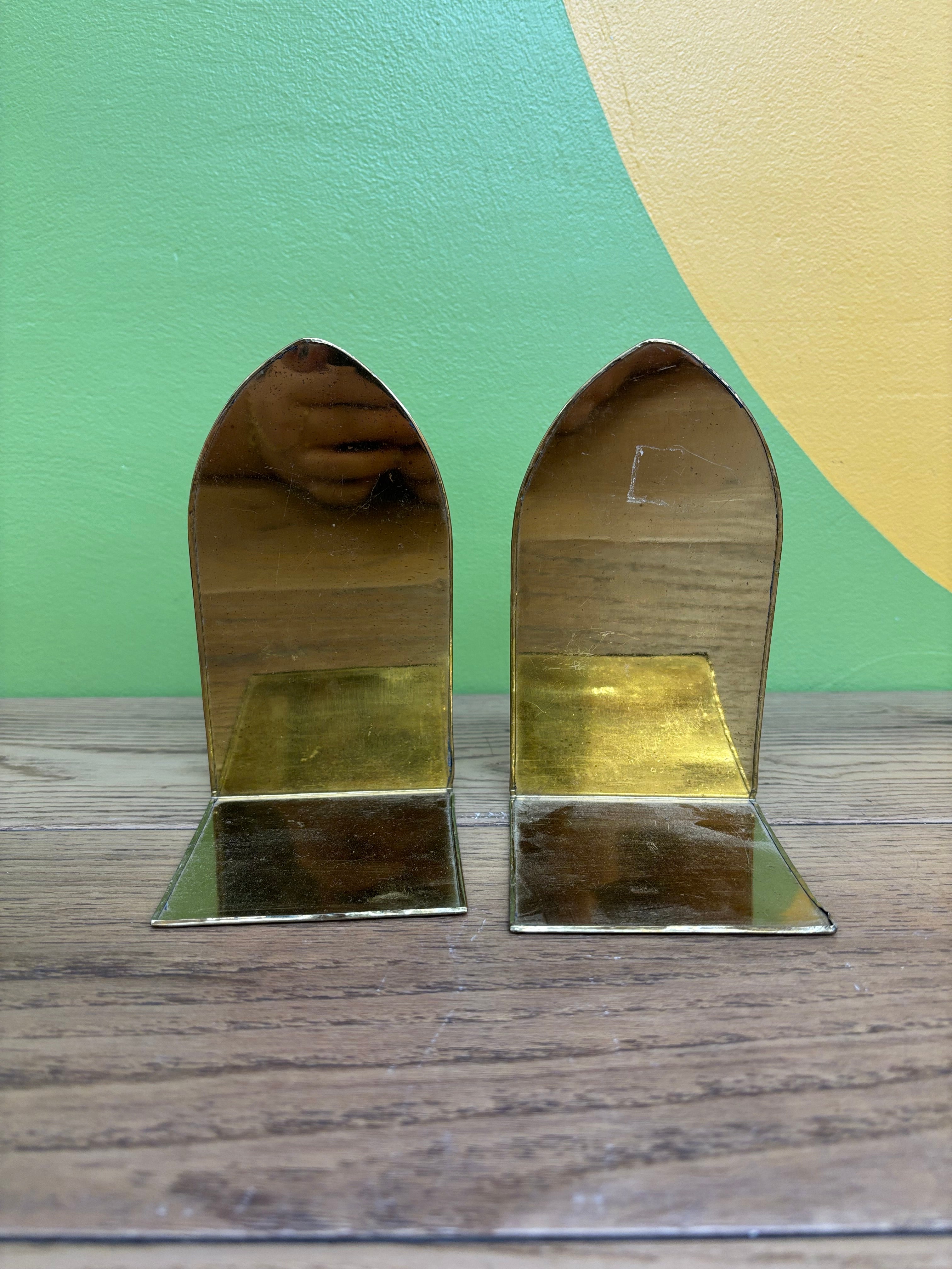 Gold Toned Bookends
