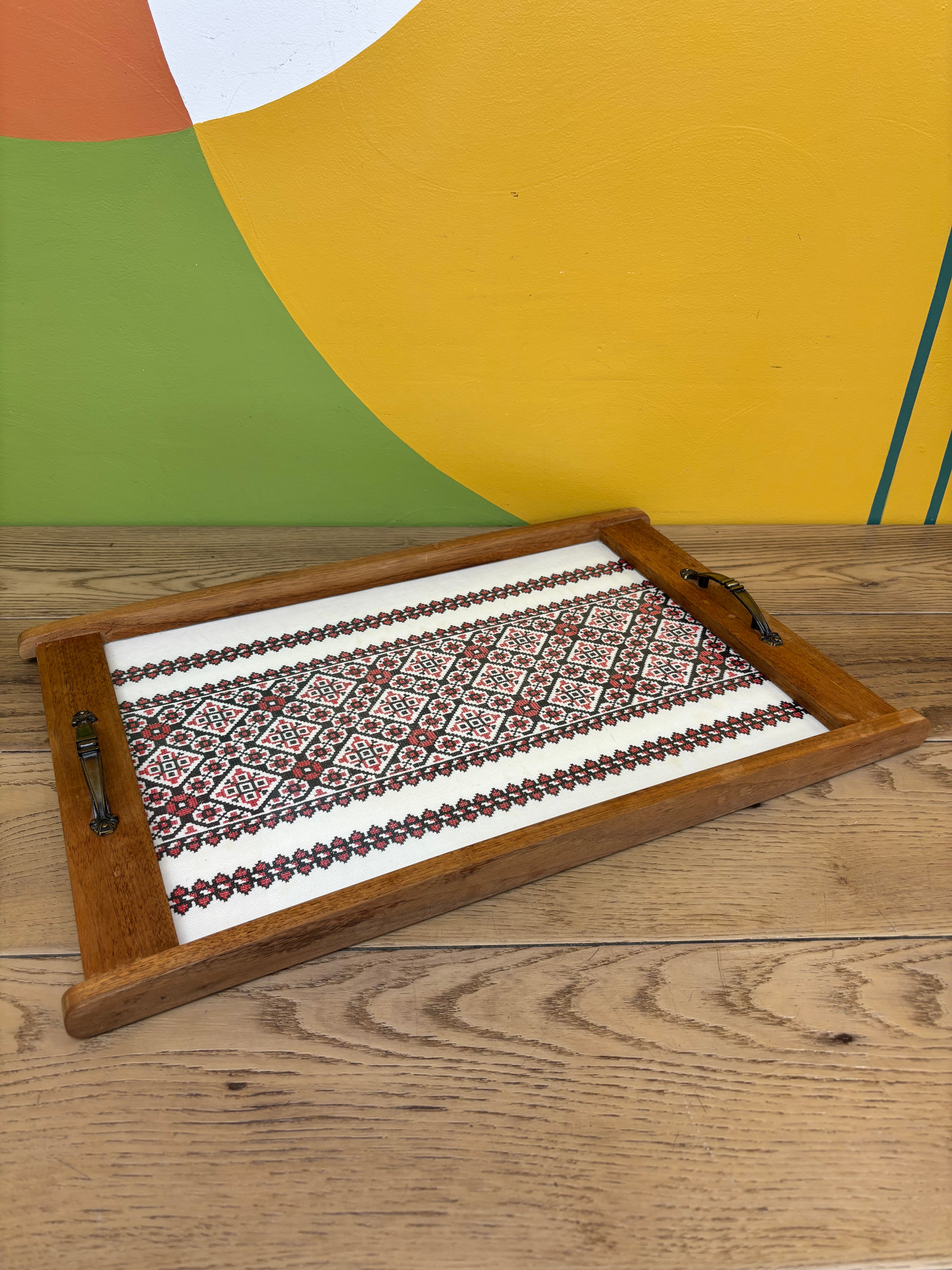 Embroidered Serving Tray
