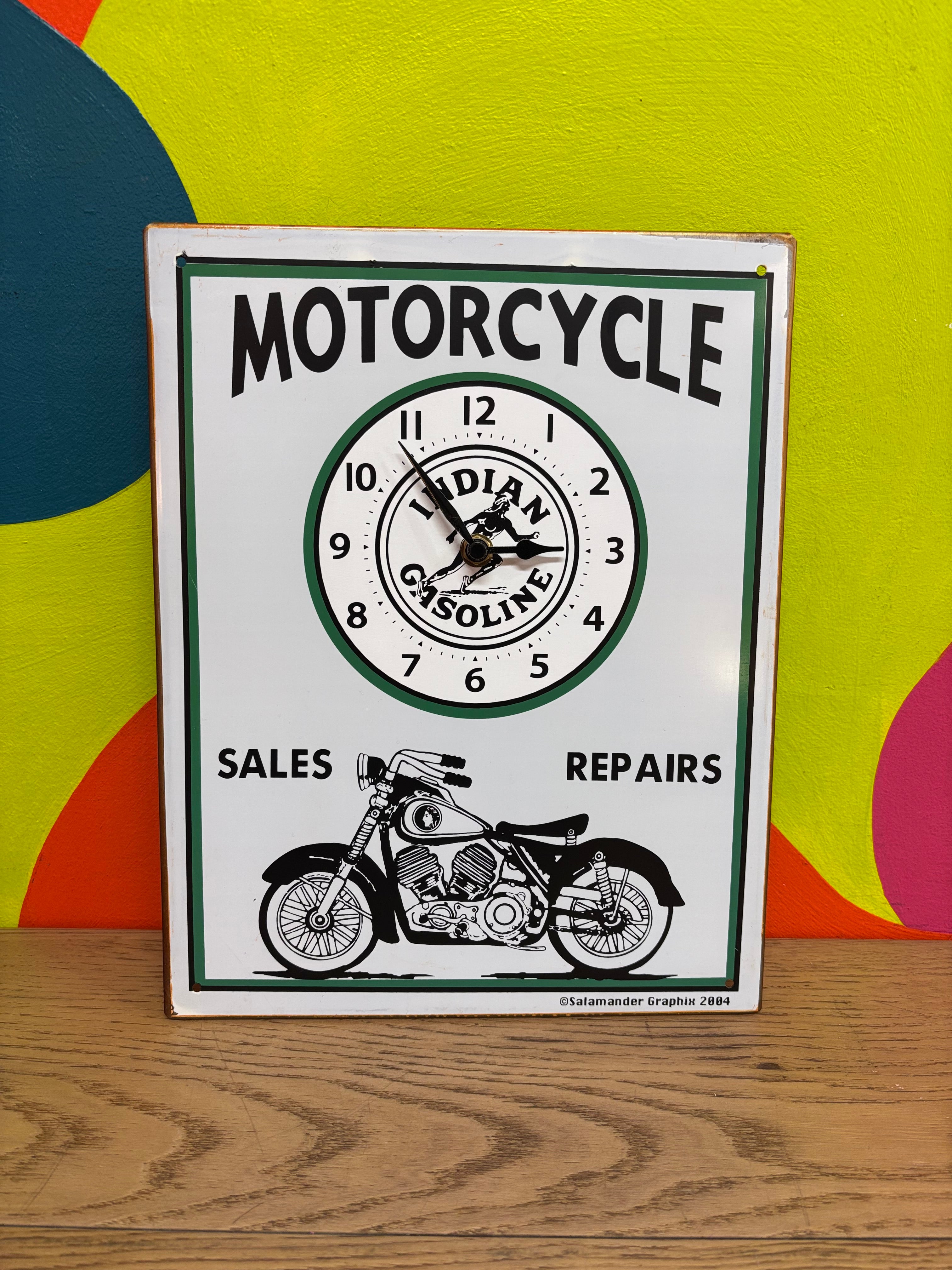 Metal Motorcycle Clock