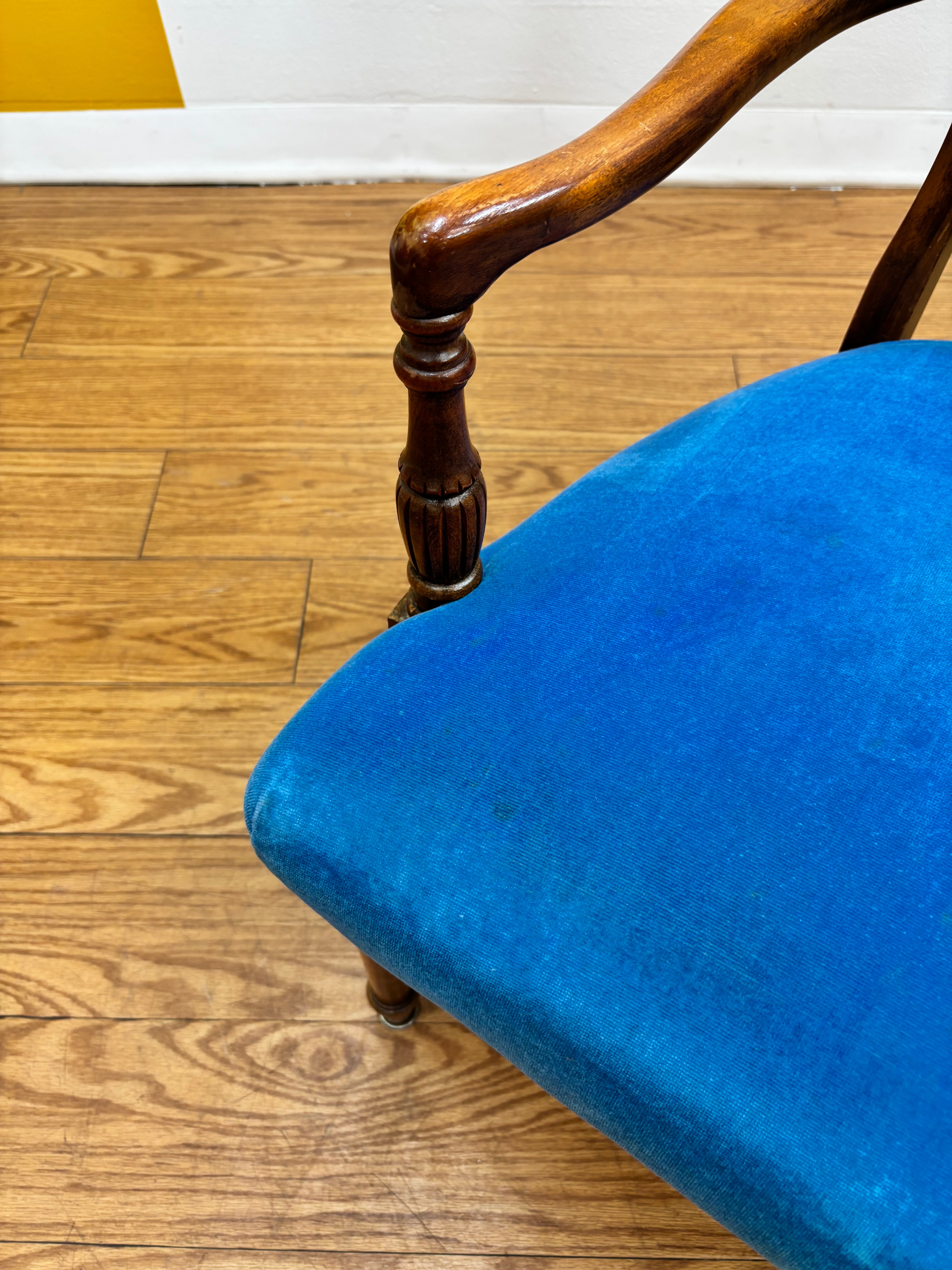 Blue Velvet Armchair