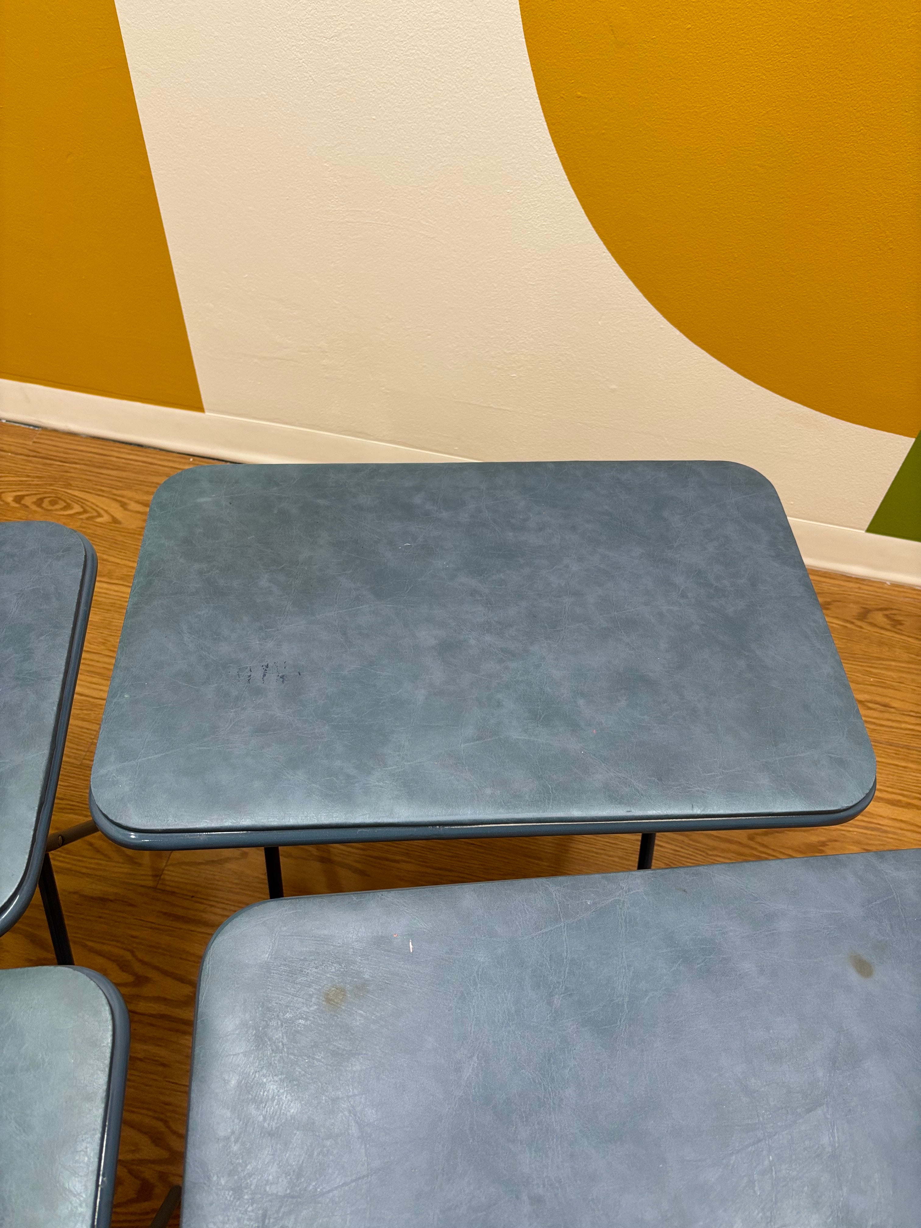 Blue 4 Piece TV Tray Set