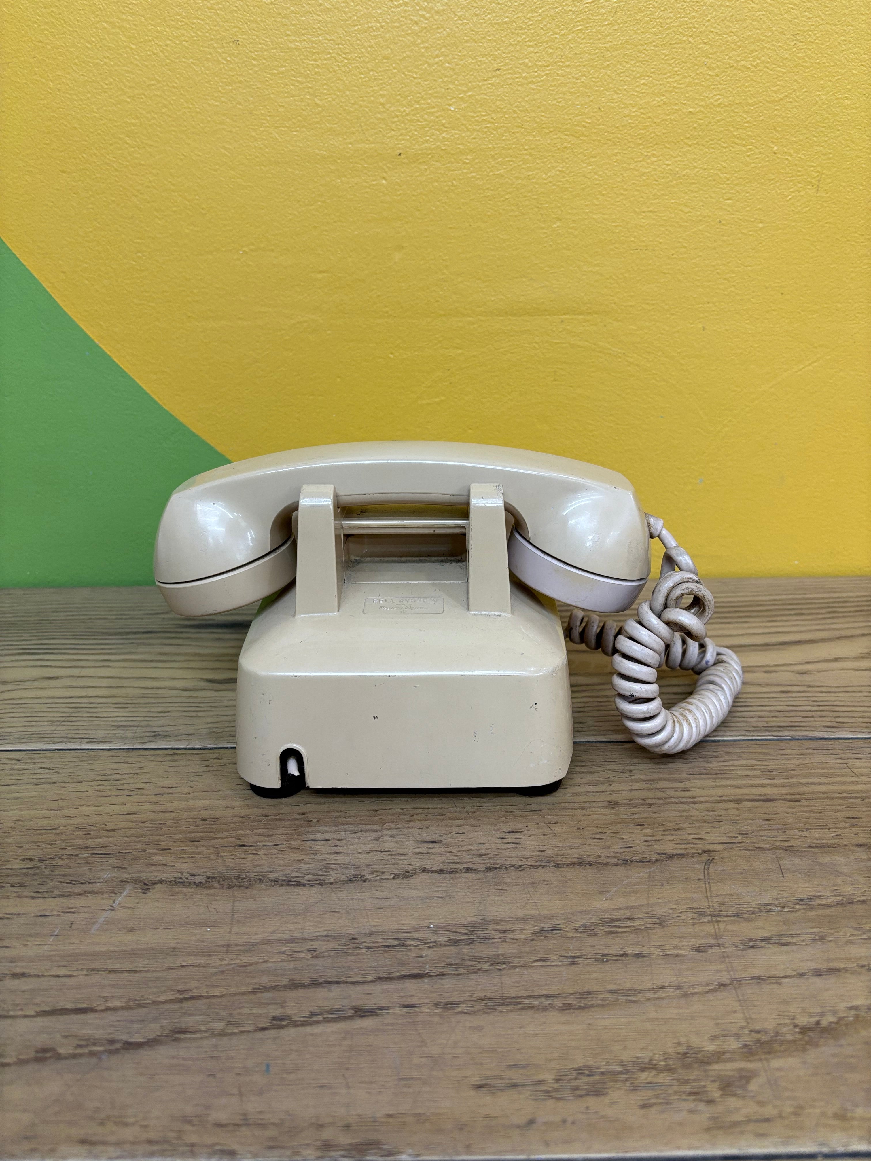 Beige Rotary Phone