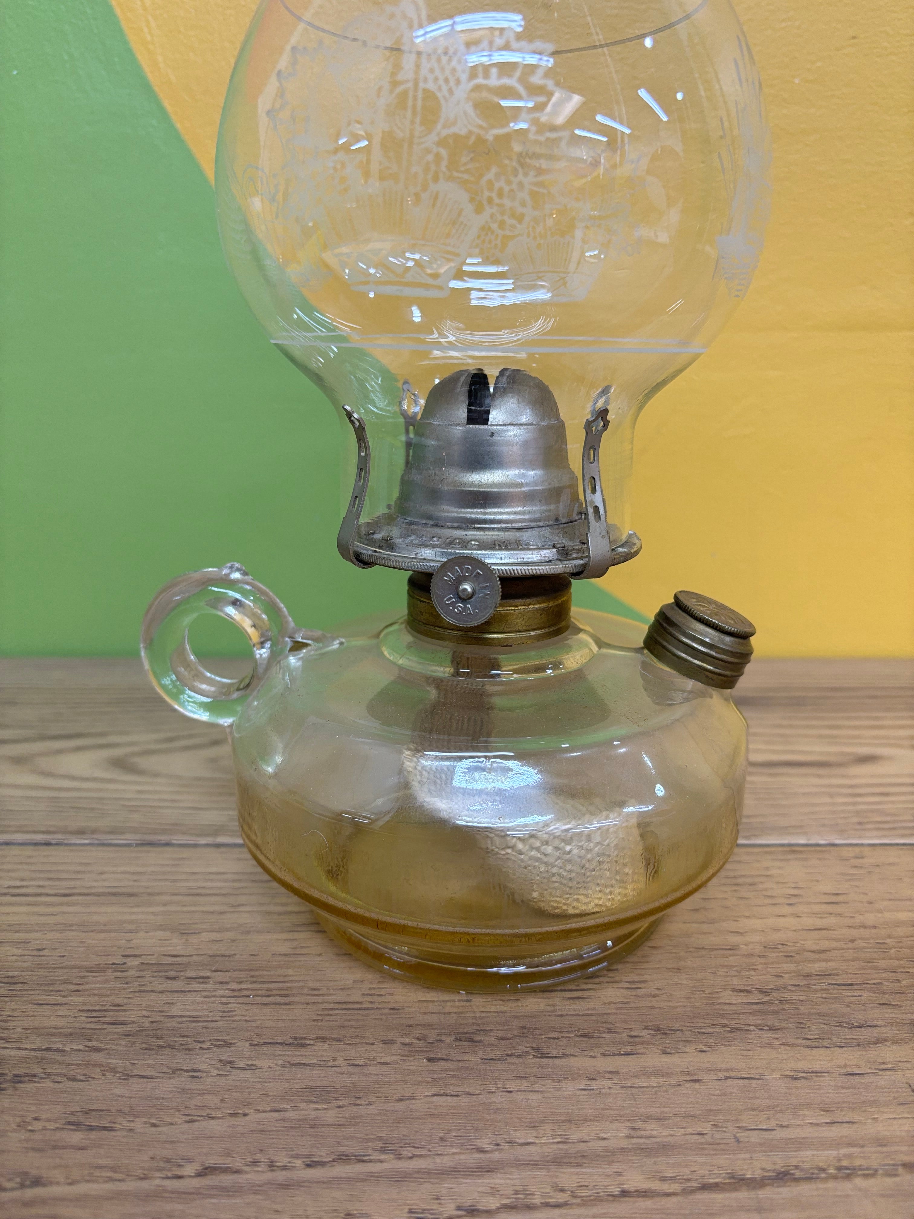 Small Glass Oil Lamp