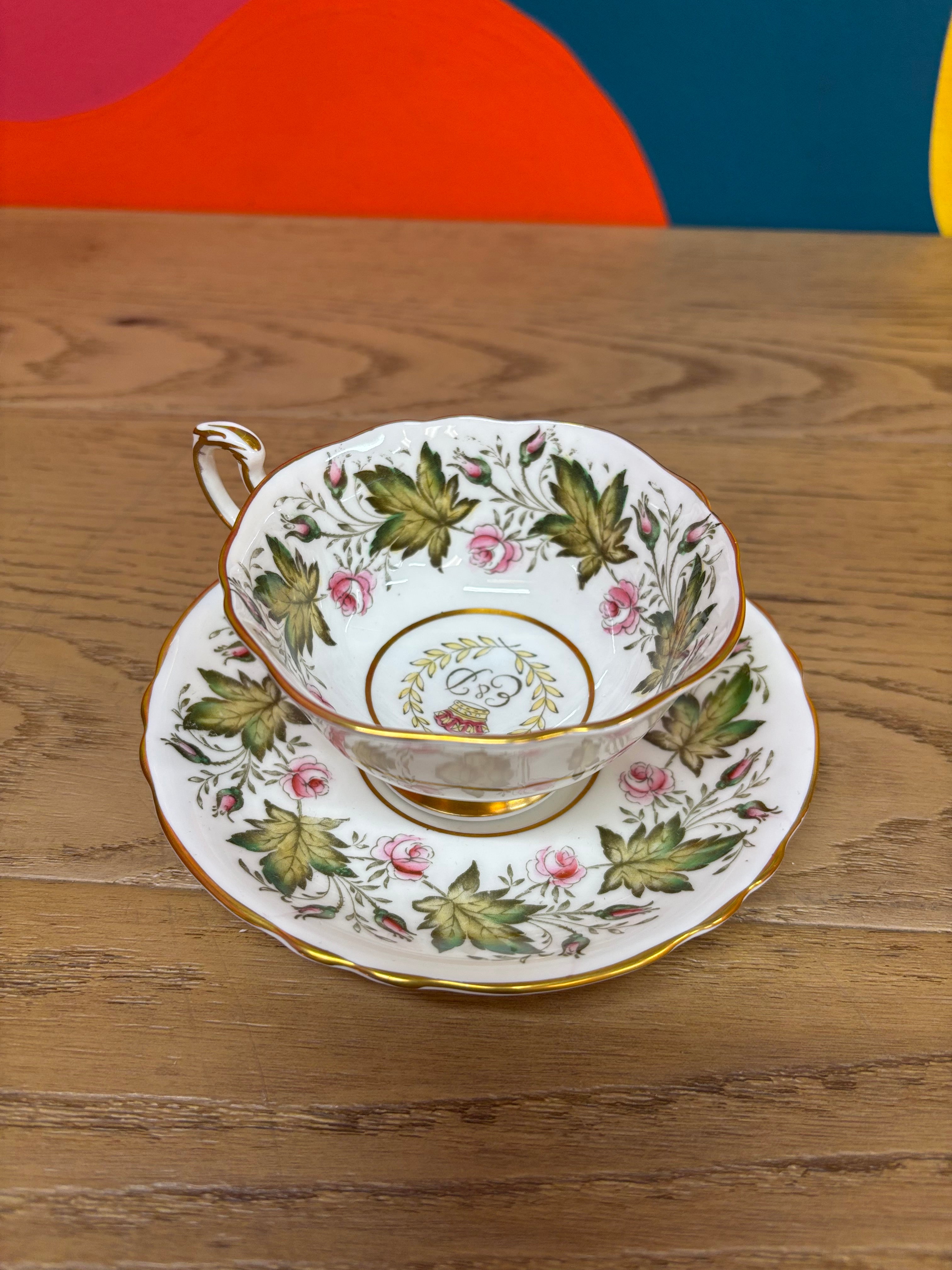 Commemorative E&P Paragon Teacup and Saucer