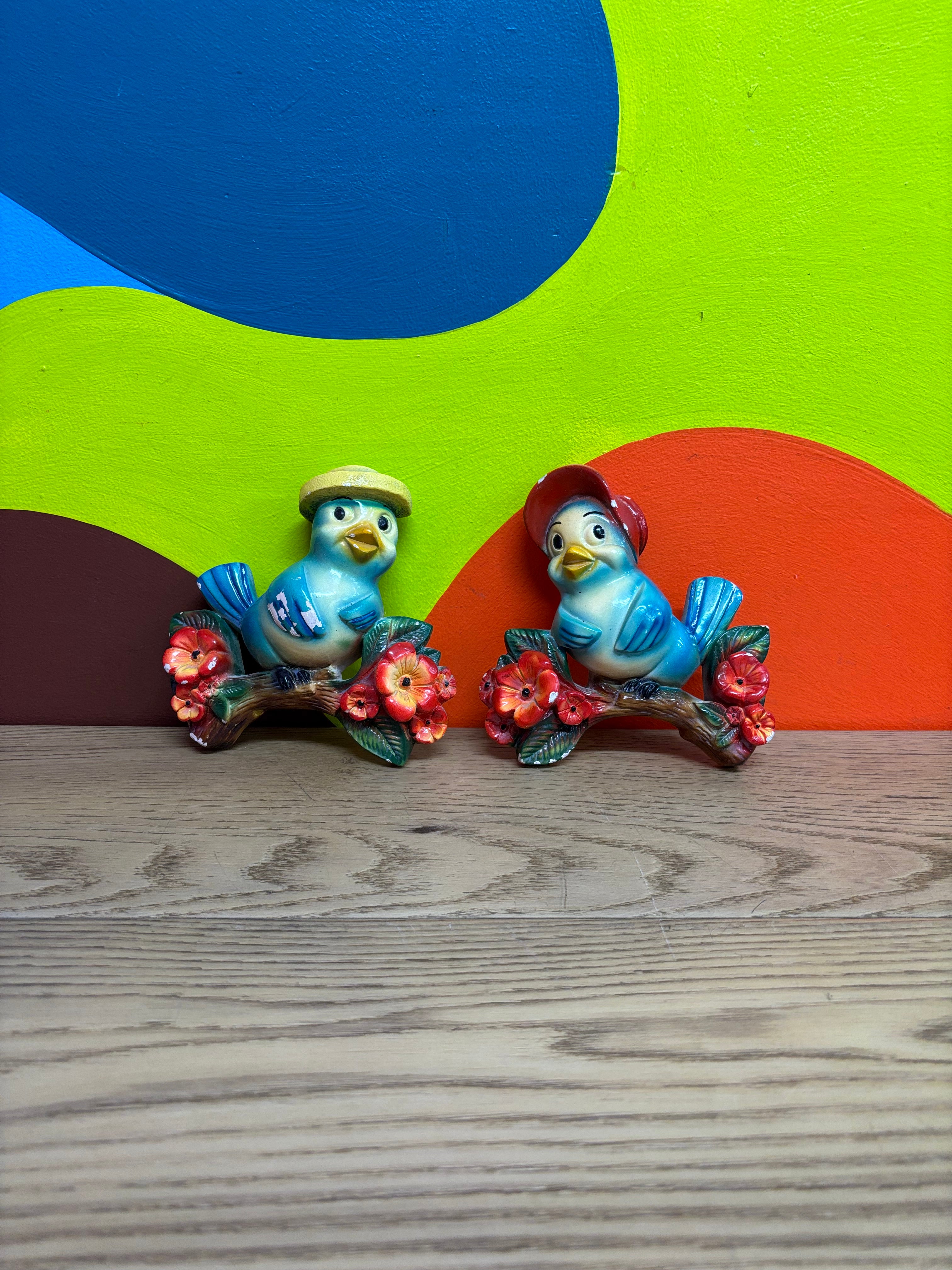 Set of Ceramic Wall Birds