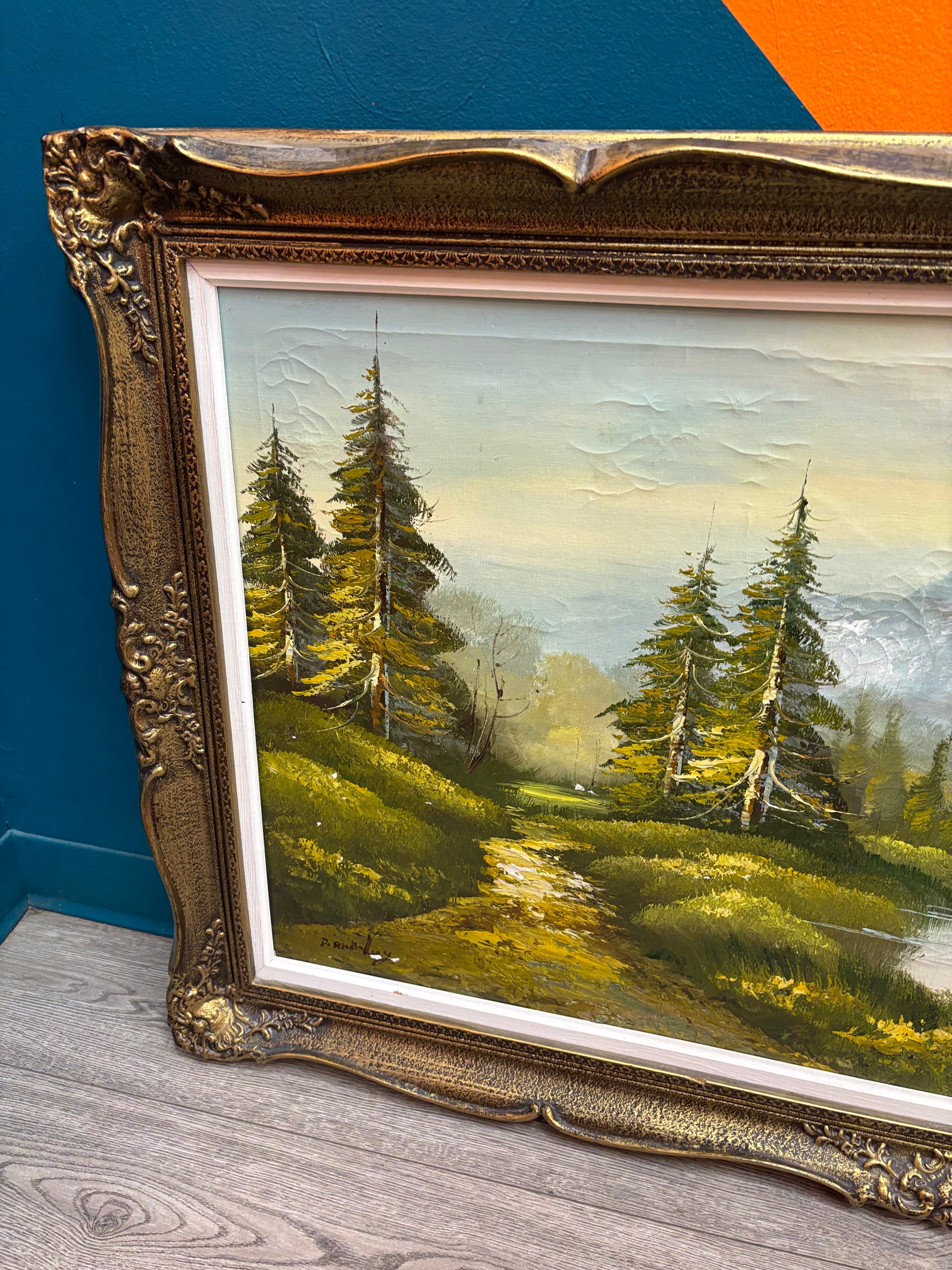 Large Gold Framed Mountain Print