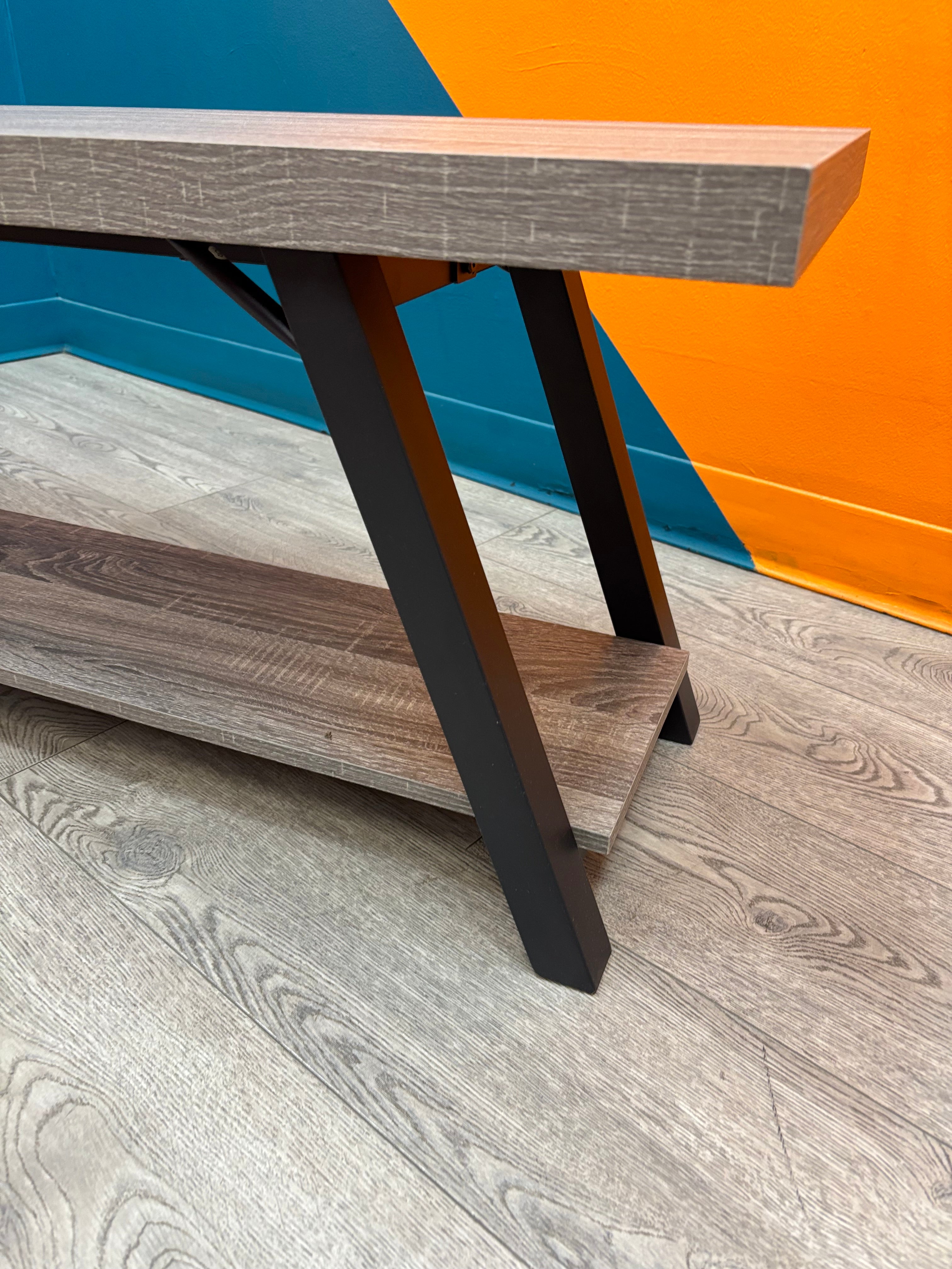 Grey & Black Bench