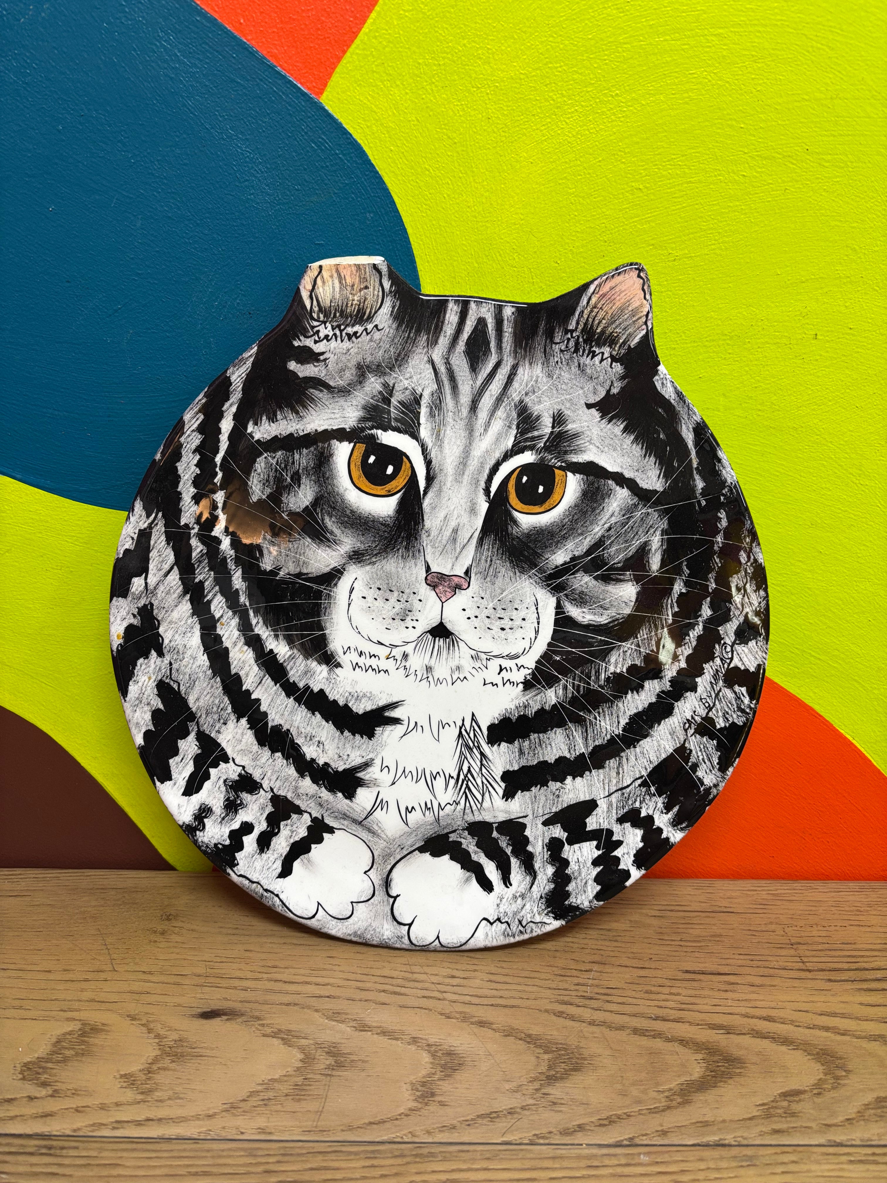 Ceramic Cat Plate