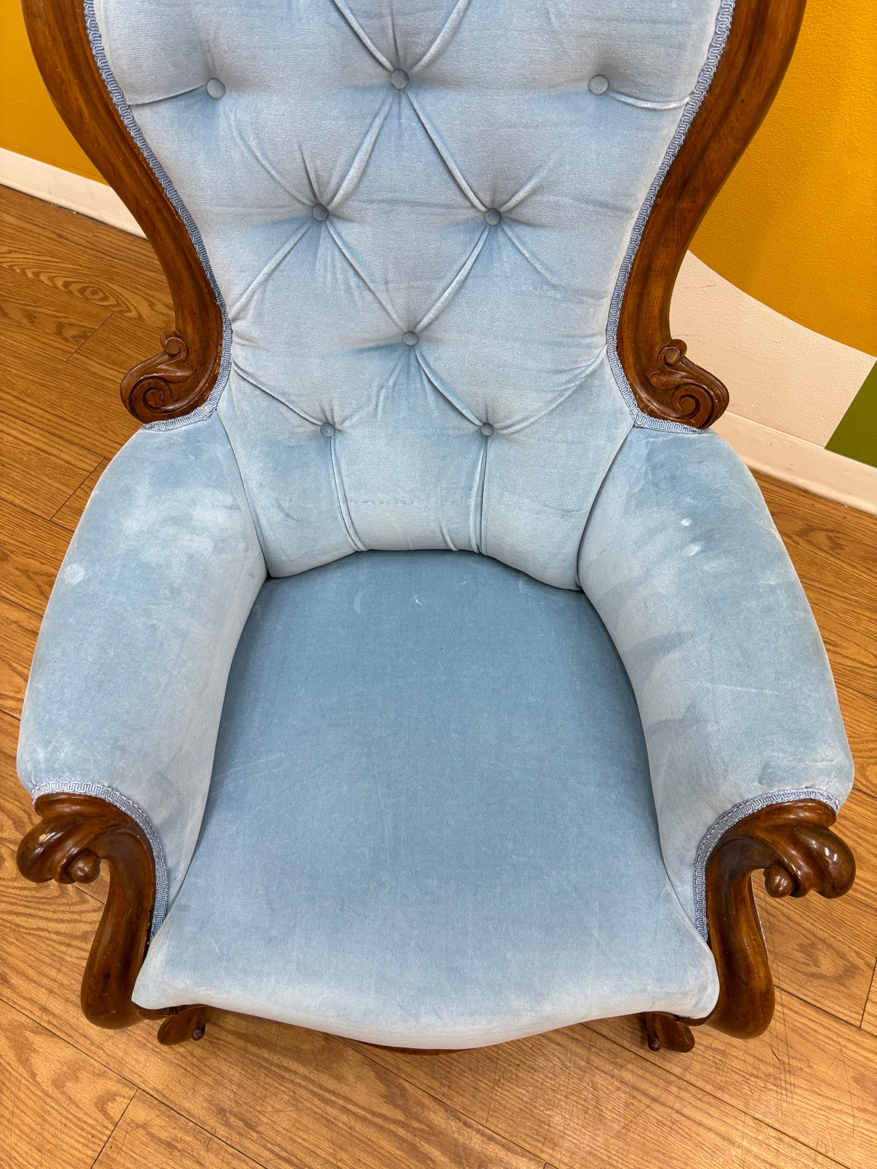 Baby Blue Accent Chair