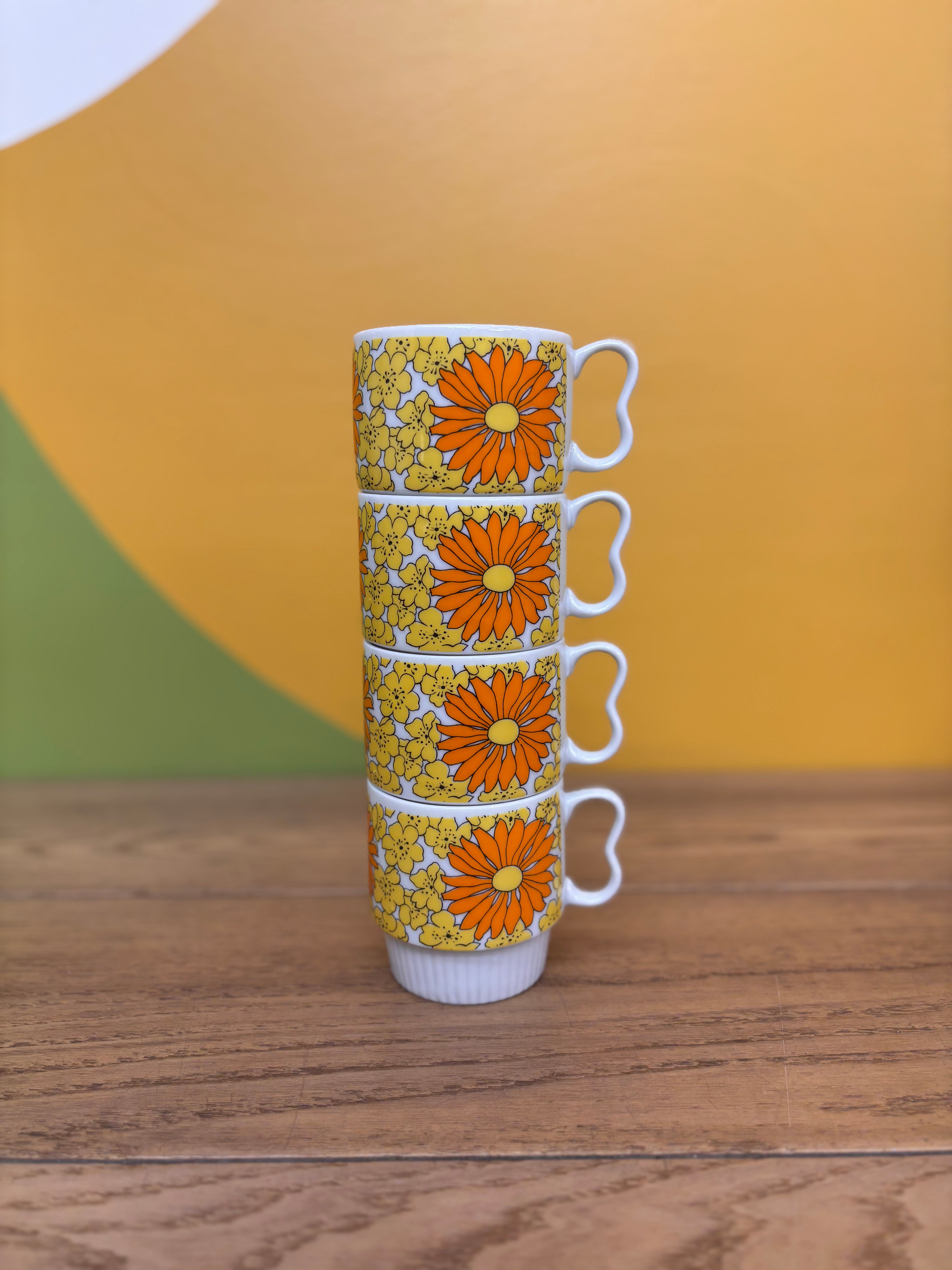 Floral Stackable Mugs