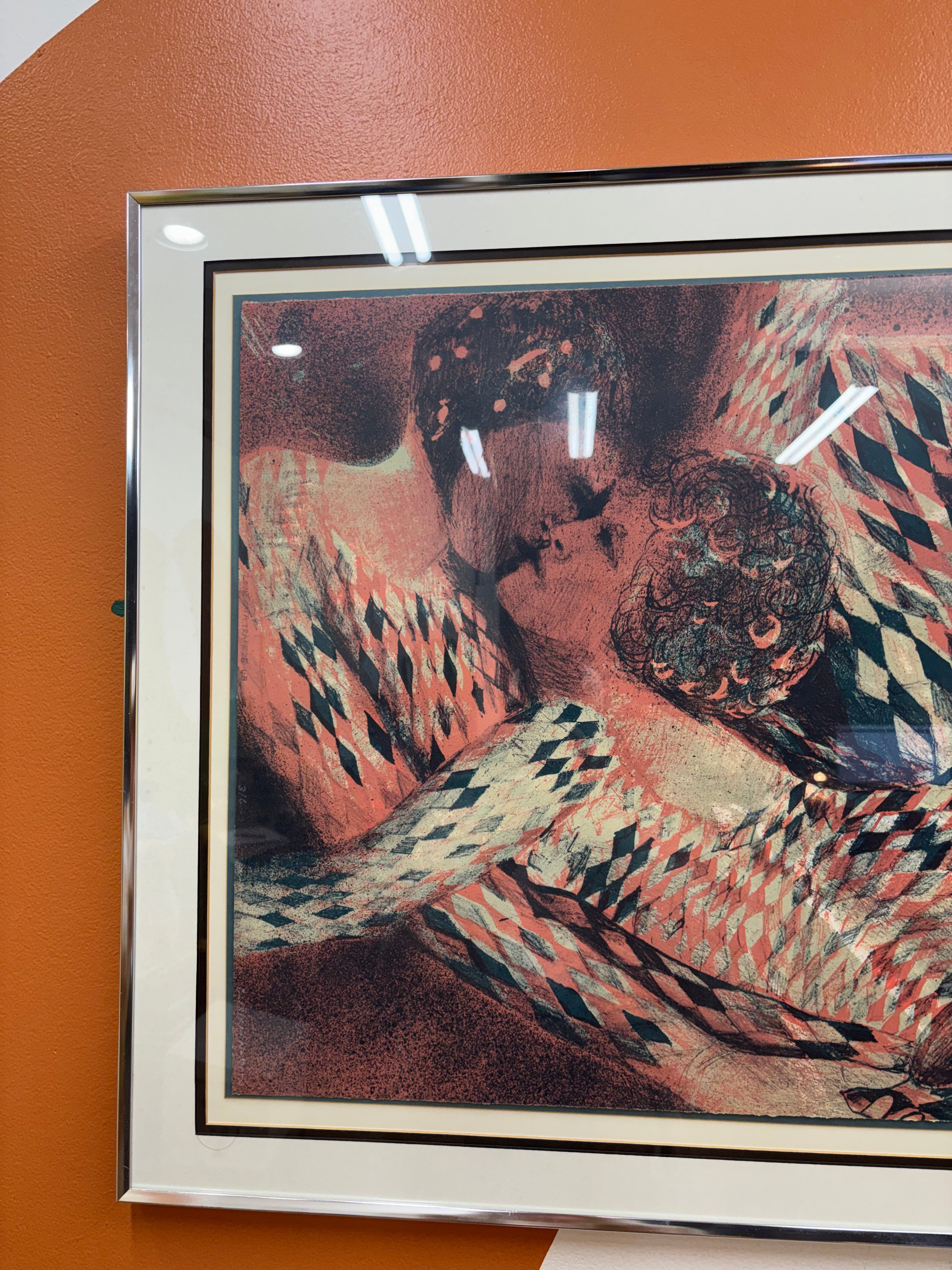"Love on a Trapeze" Framed Print by Ghitta Caiserman Roth