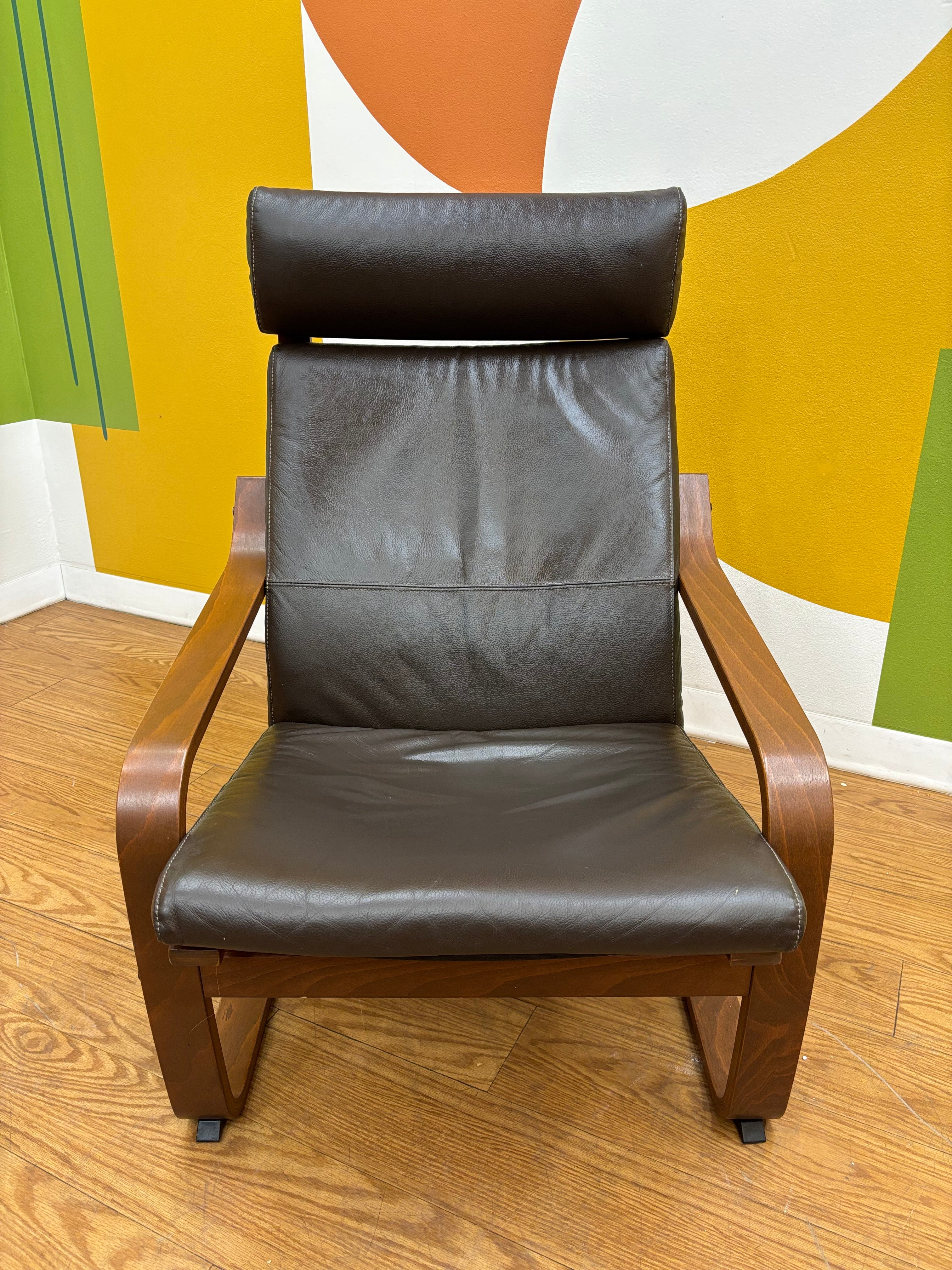 IKEA POANG Leather Chair