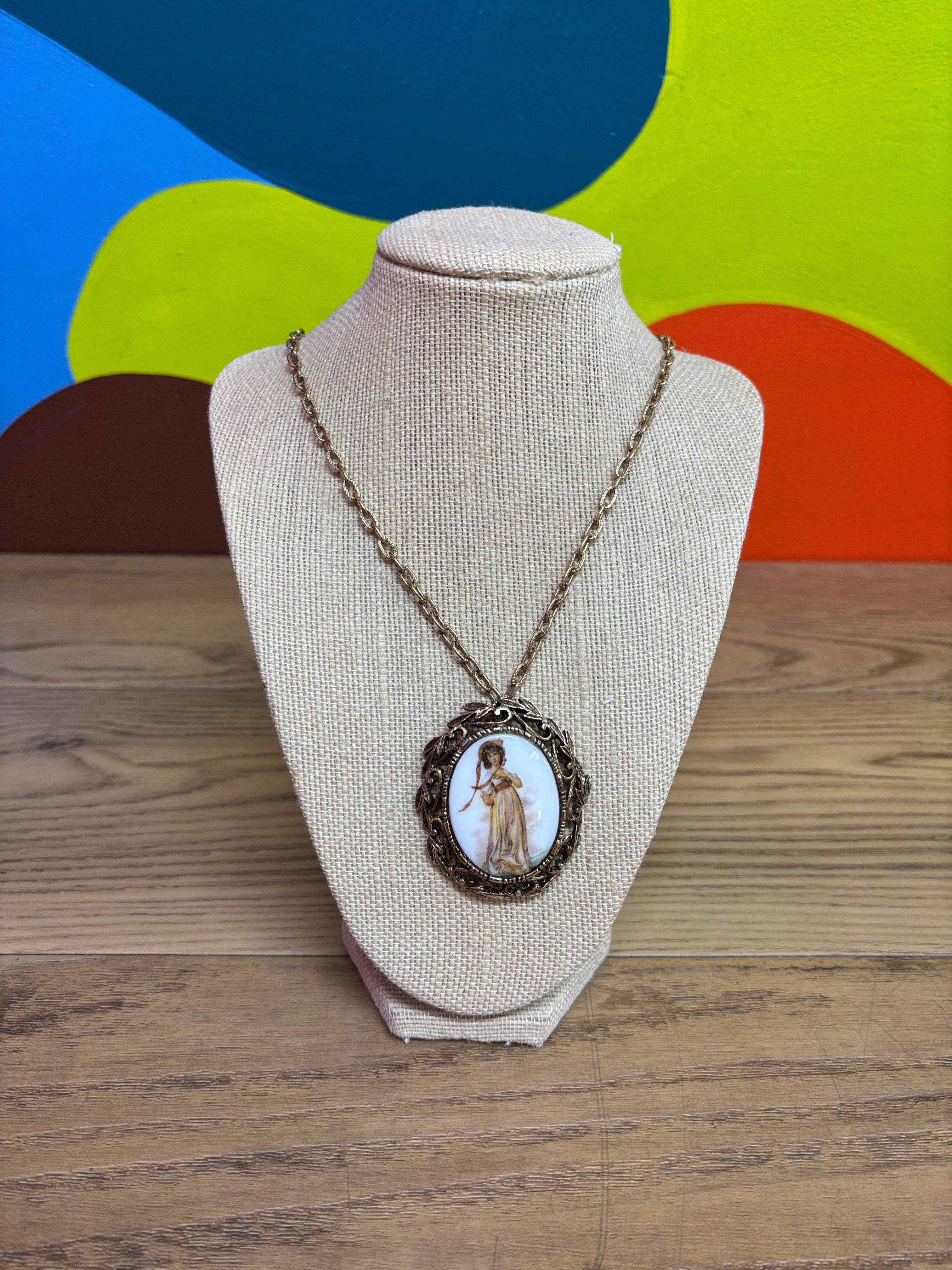 Girl in Pink Necklace