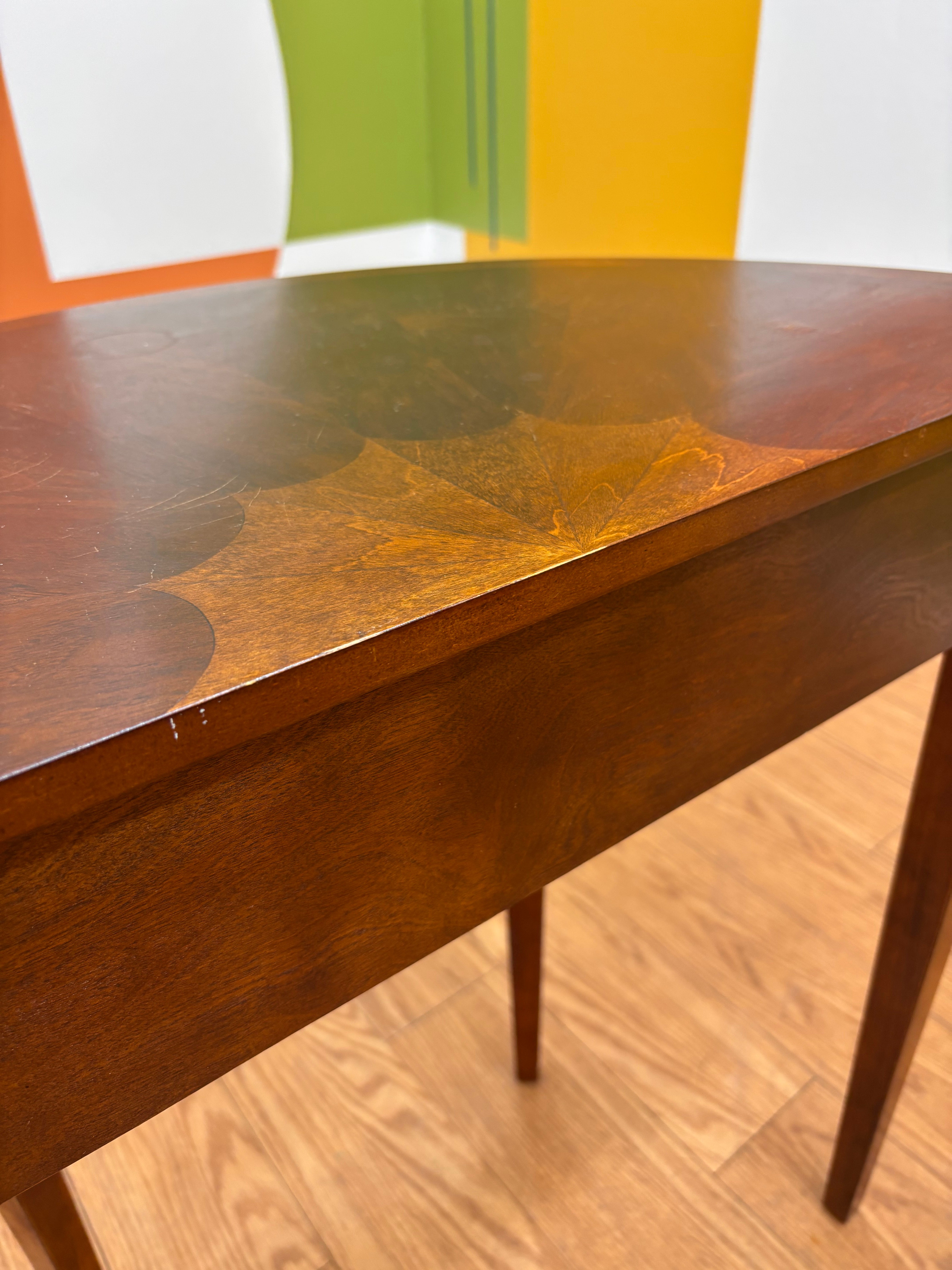 Wood Half Moon Table