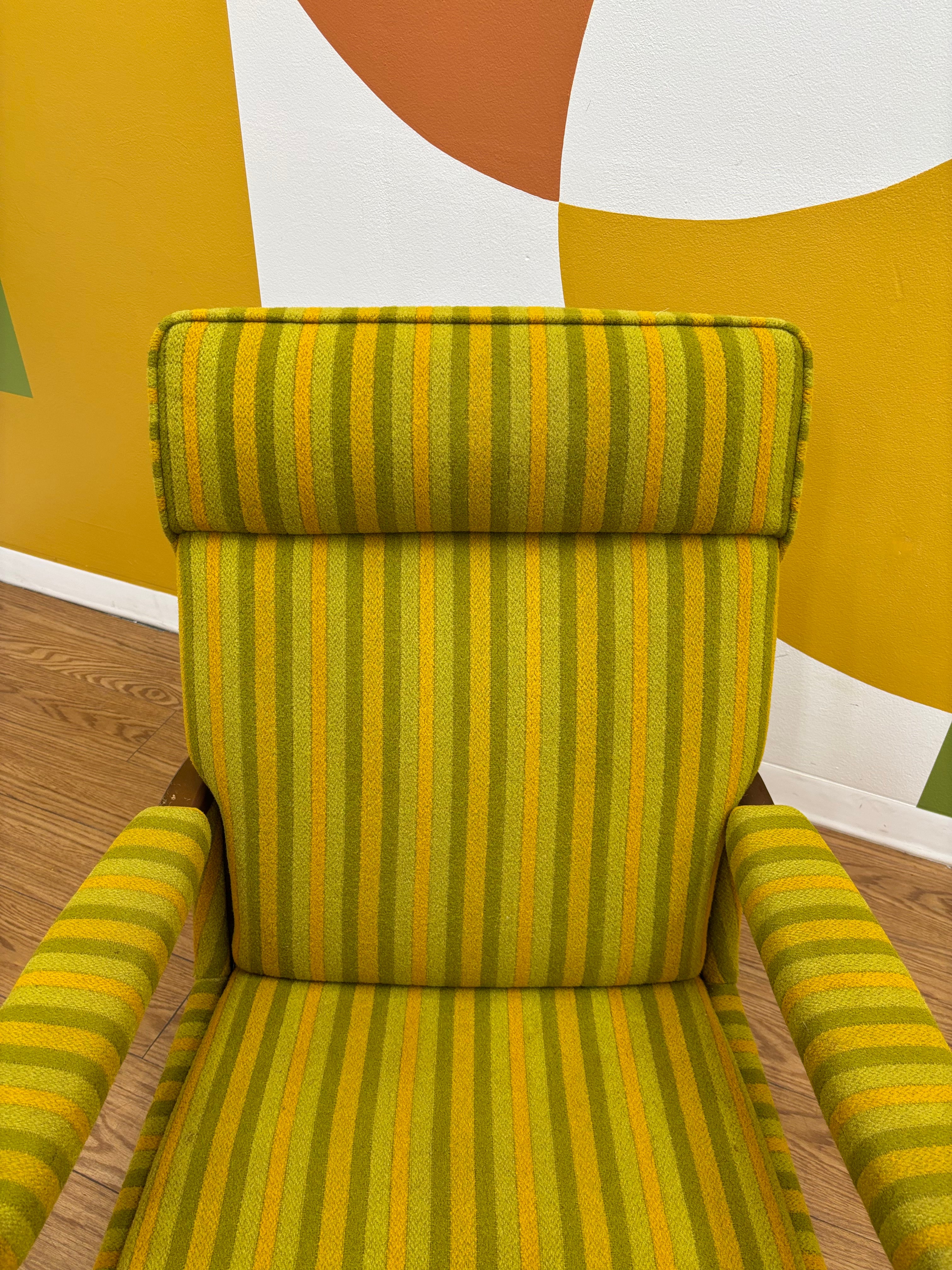 Striped Reclining Armchair