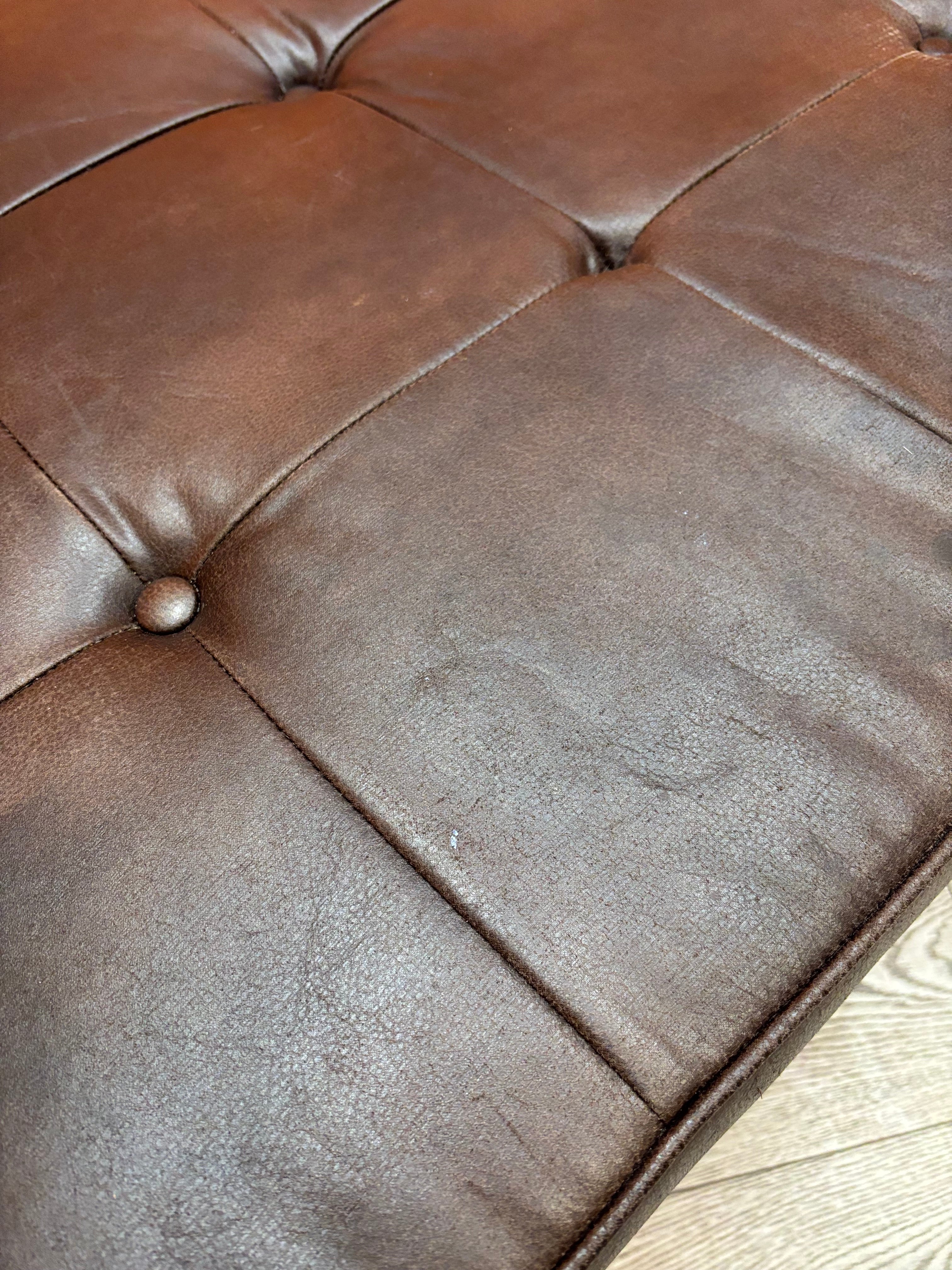 Large Pleather Ottoman