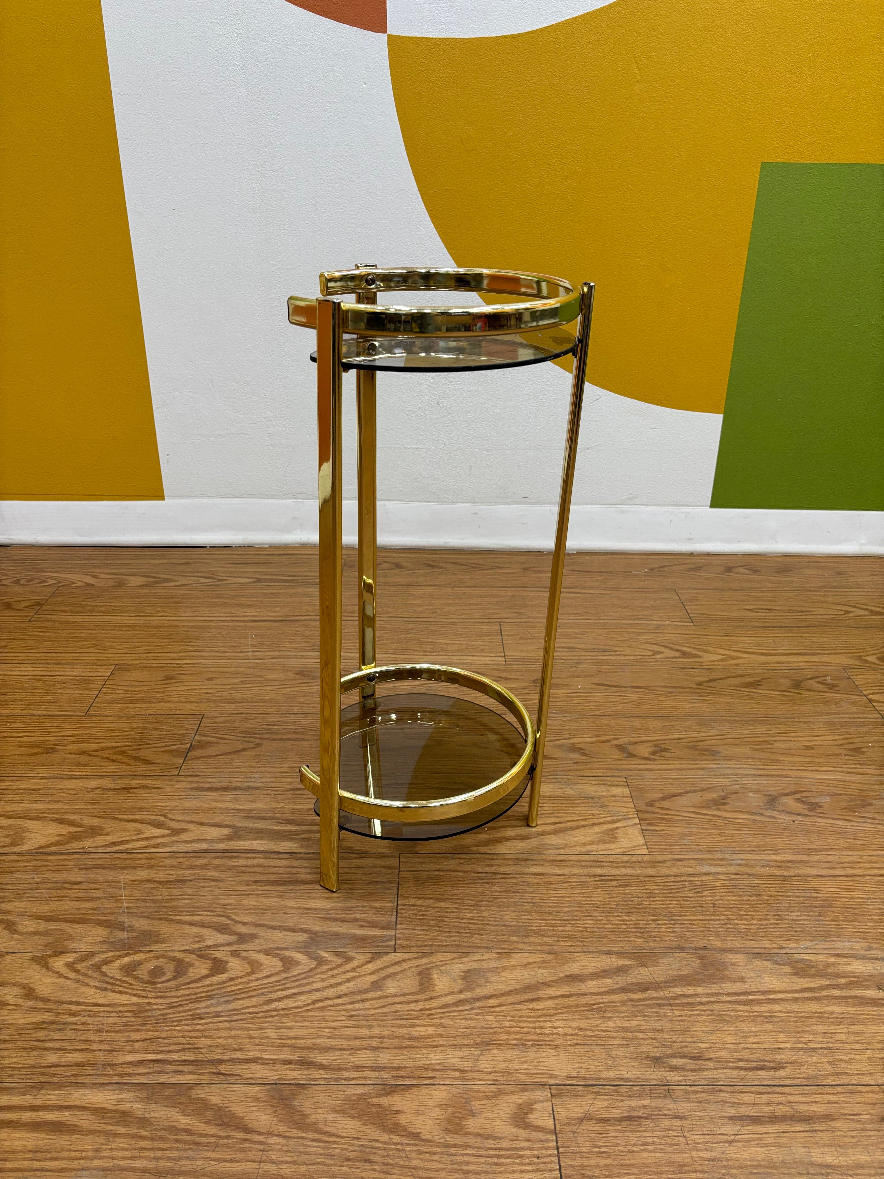 Two Tier Metal & Glass Table