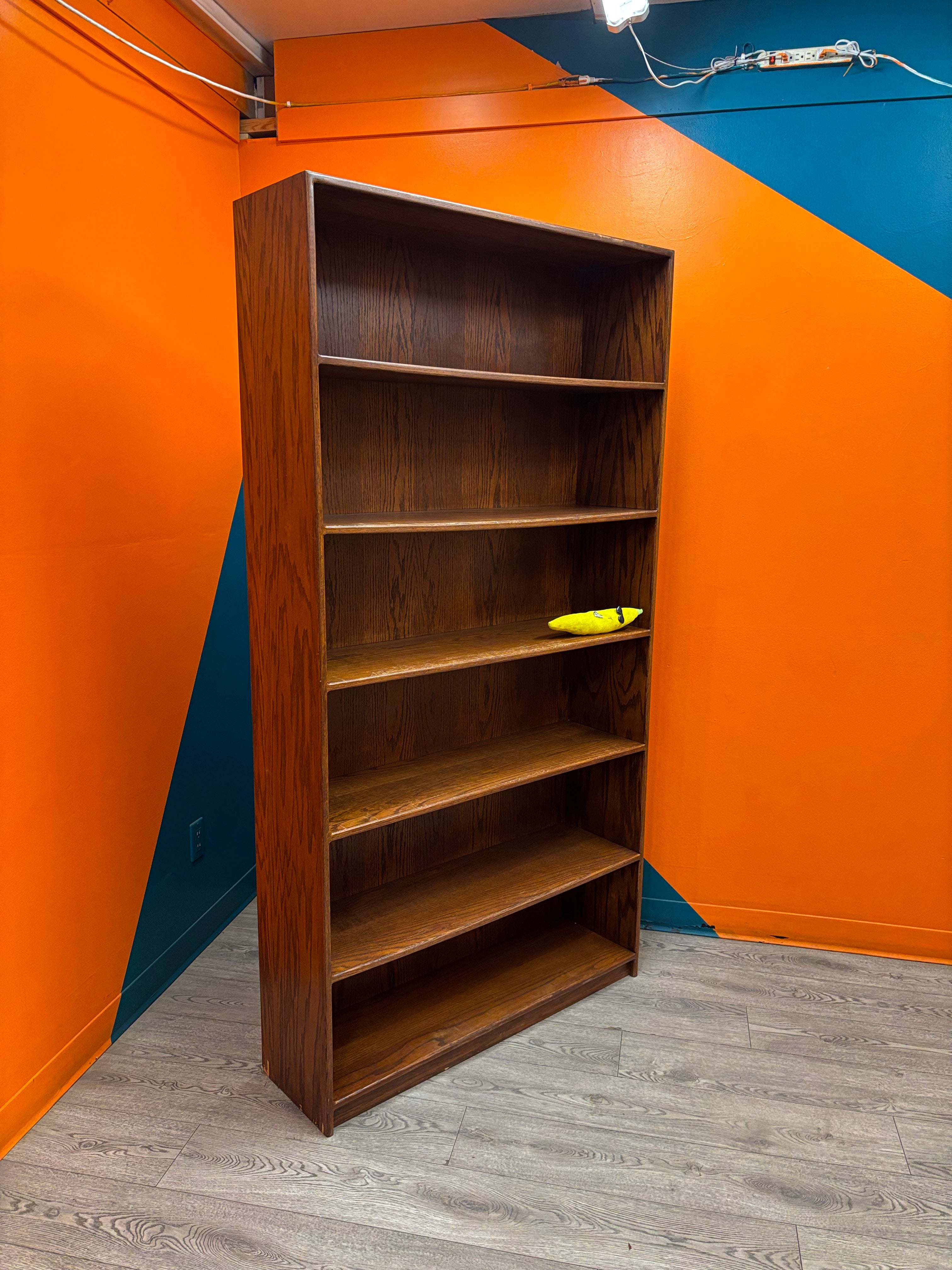 Wood 6 Tier Bookshelf