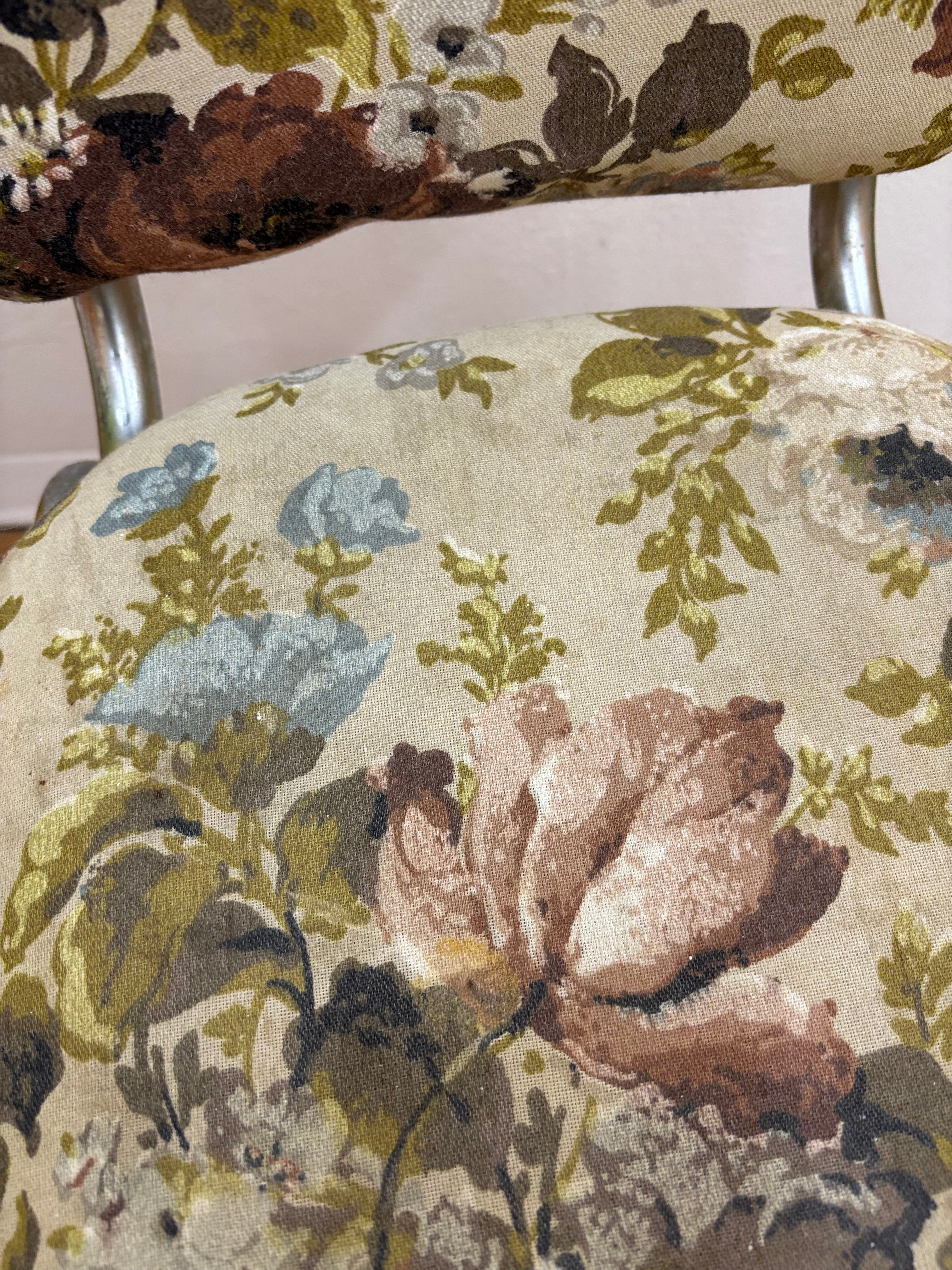 Floral Folding Step Stool Chair