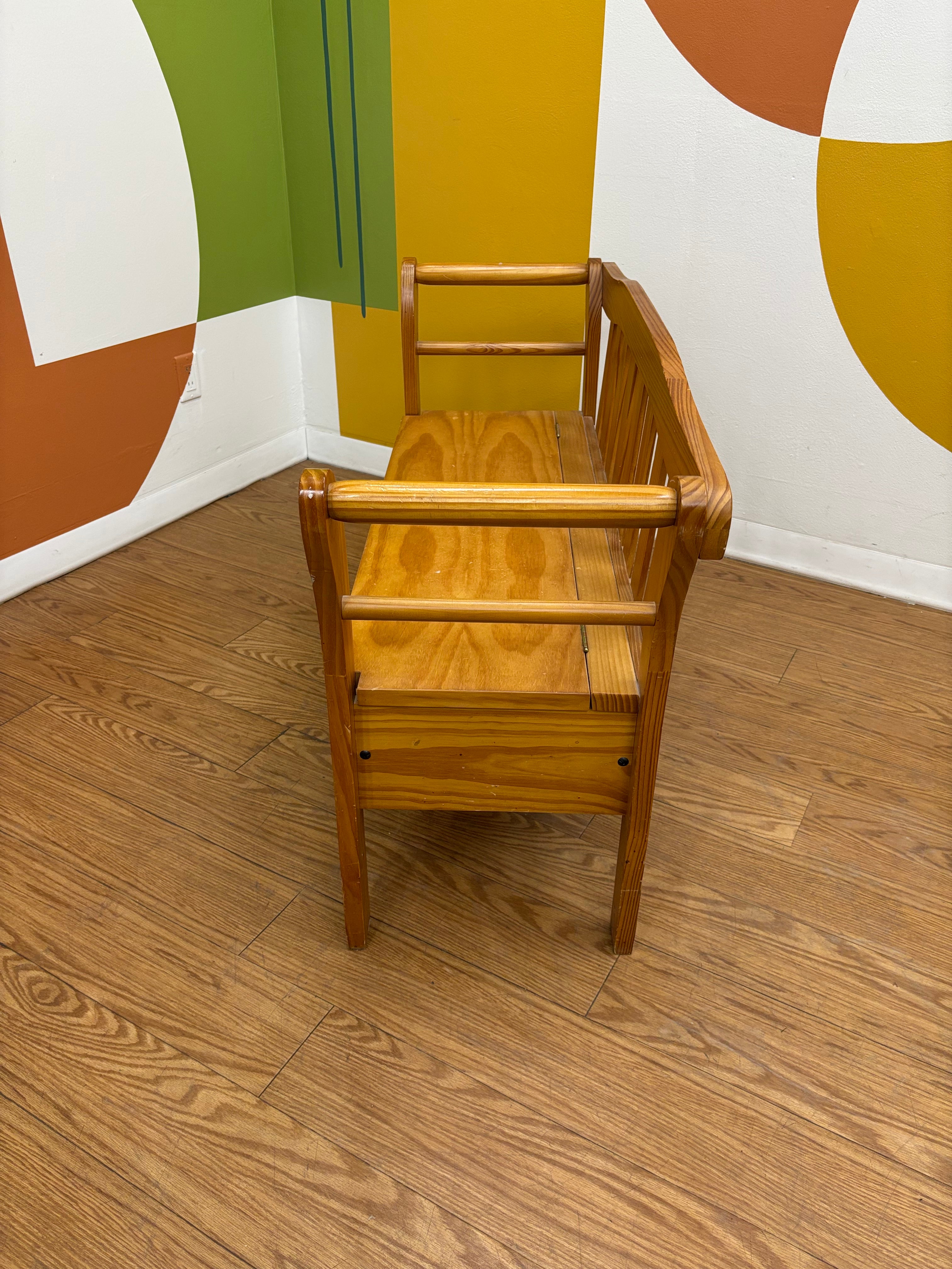 Wood Storage Bench