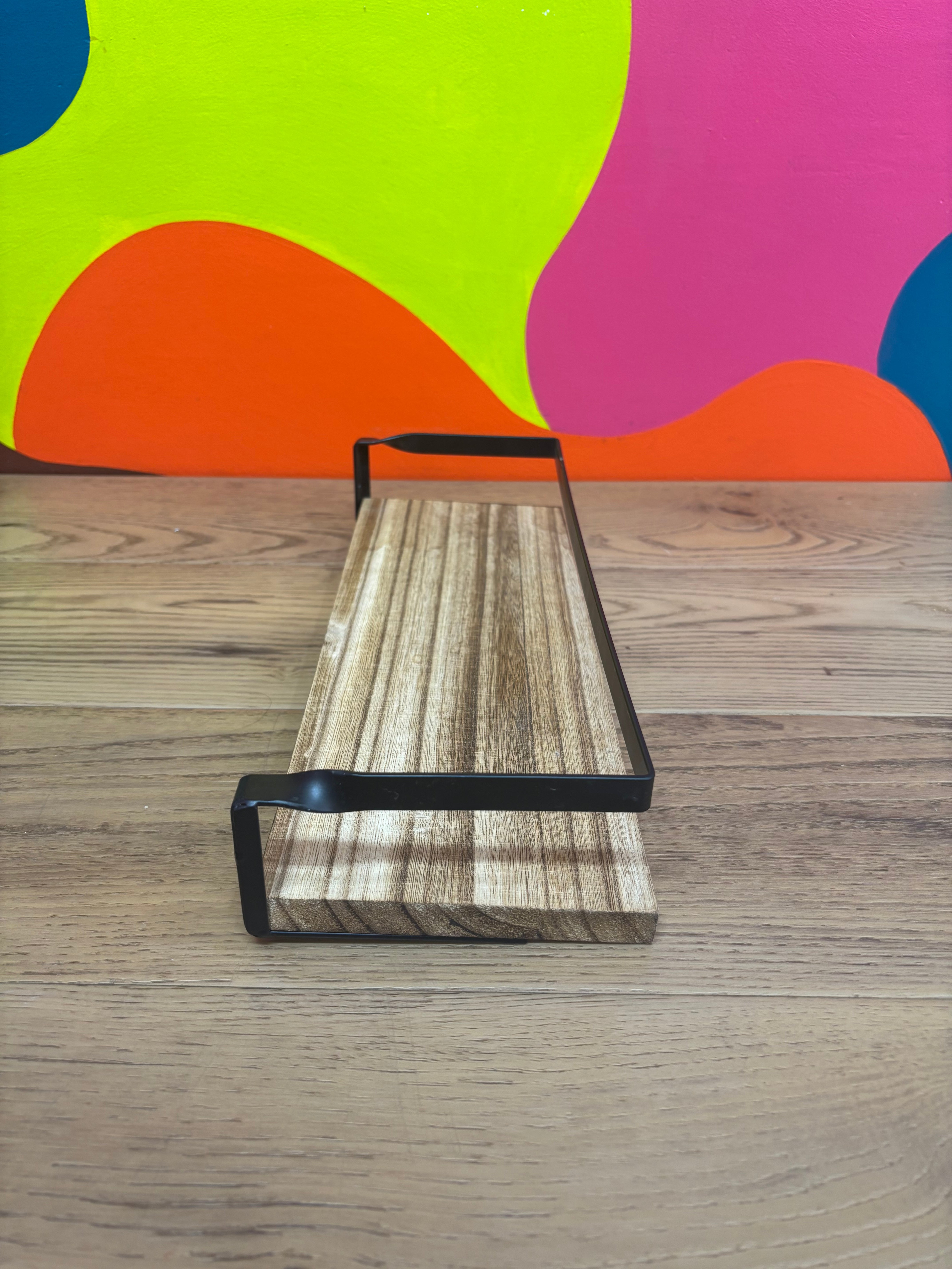 Wood and Metal Wall Shelf #2