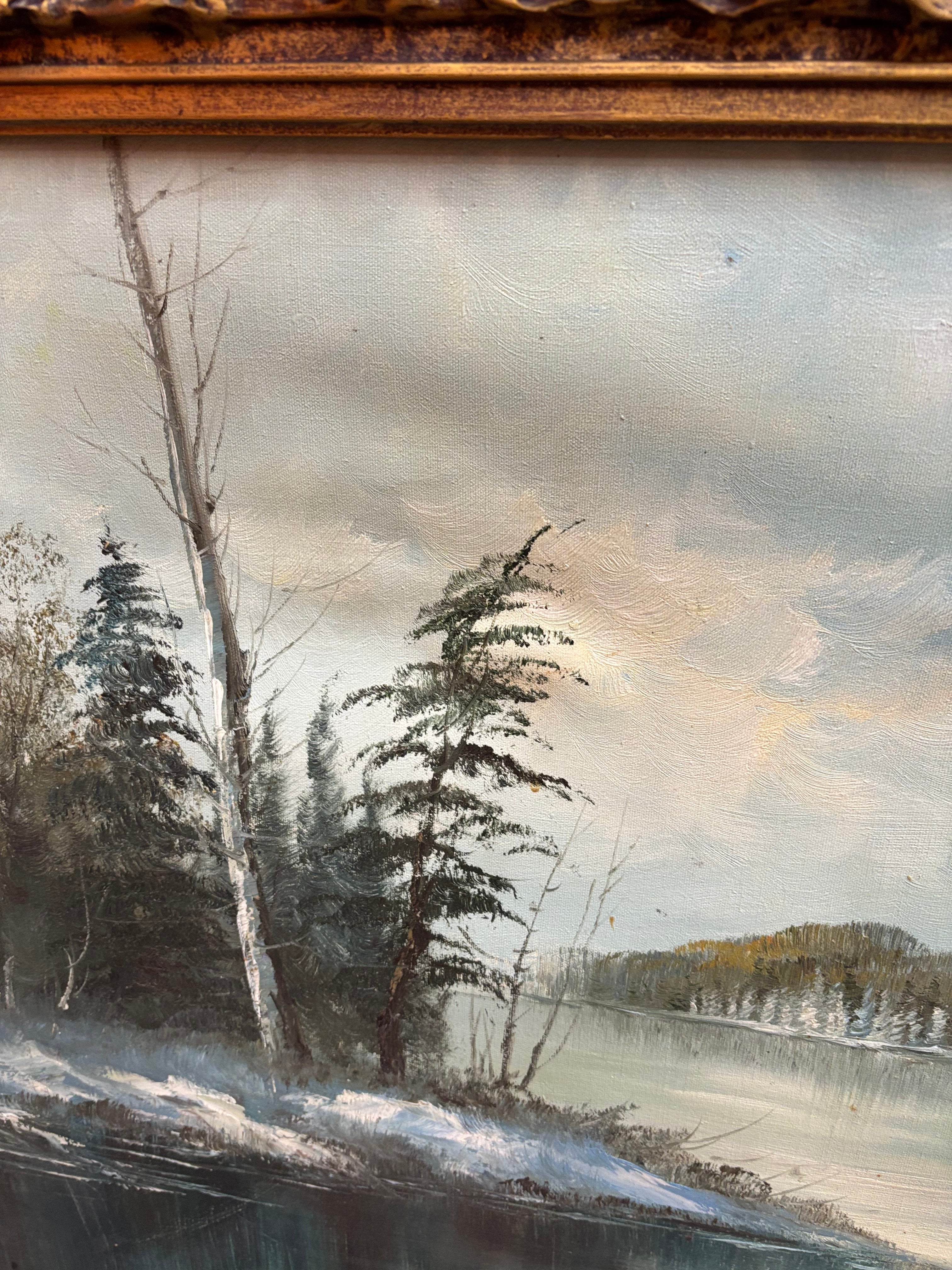 Gold Framed Winter Landscape