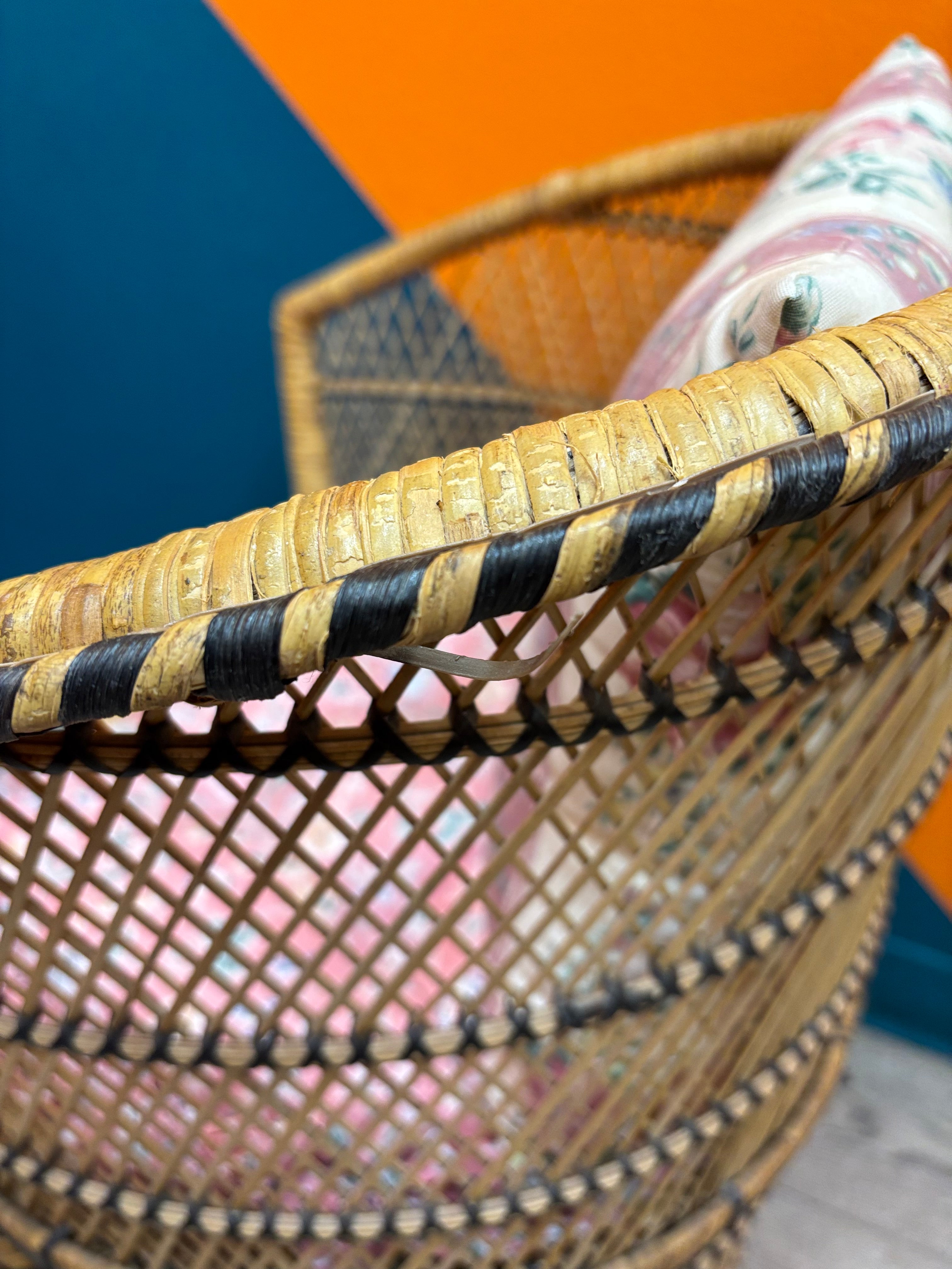 Wicker Chair with Cushion