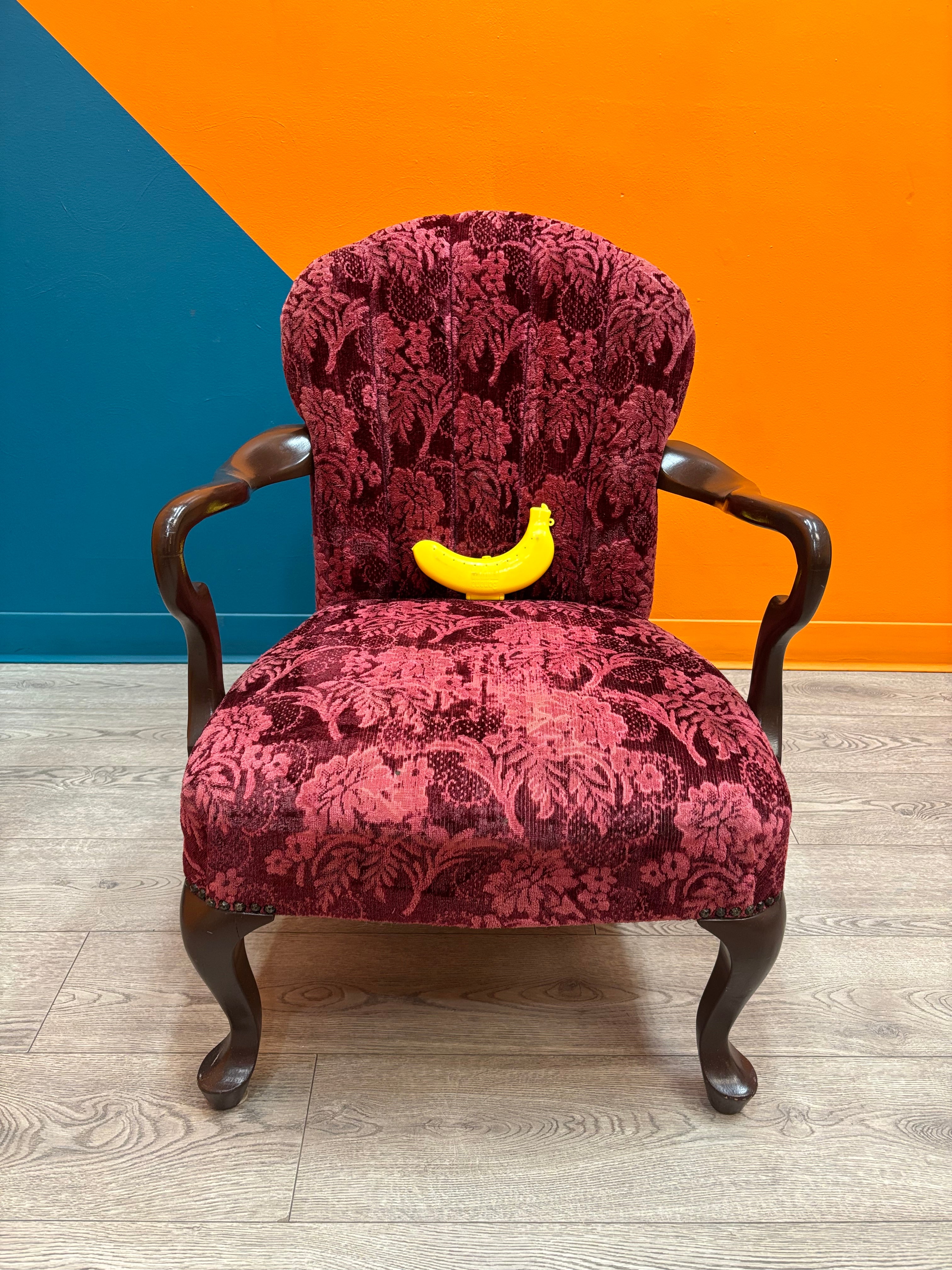 Cranberry Red Armchair
