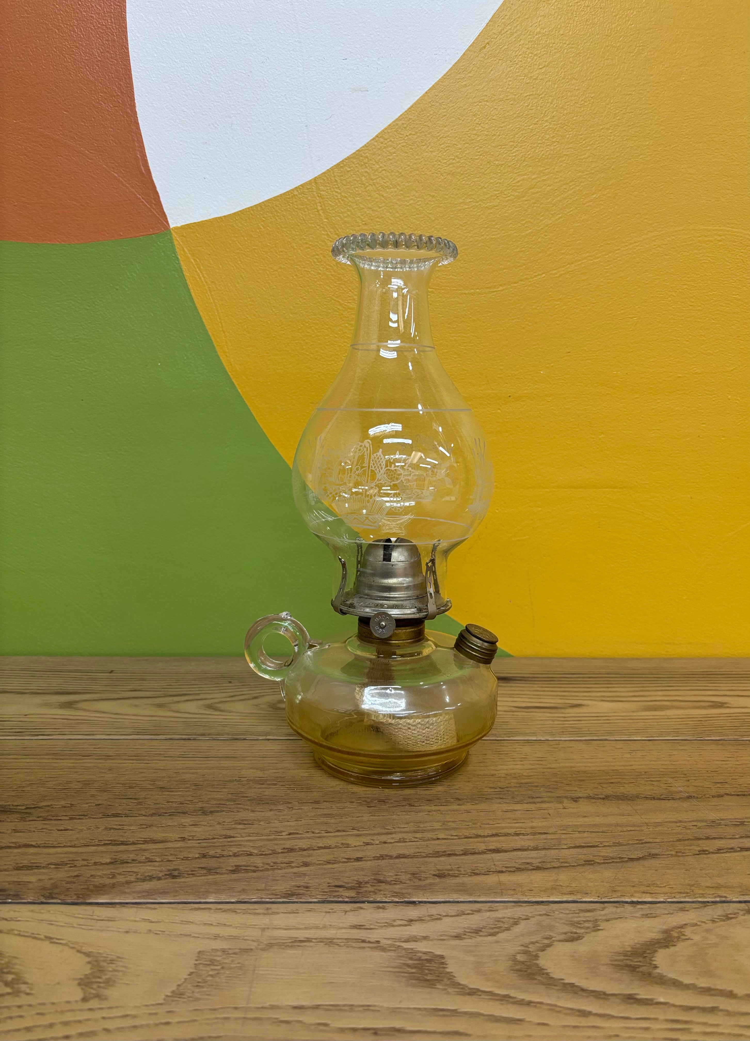 Small Glass Oil Lamp
