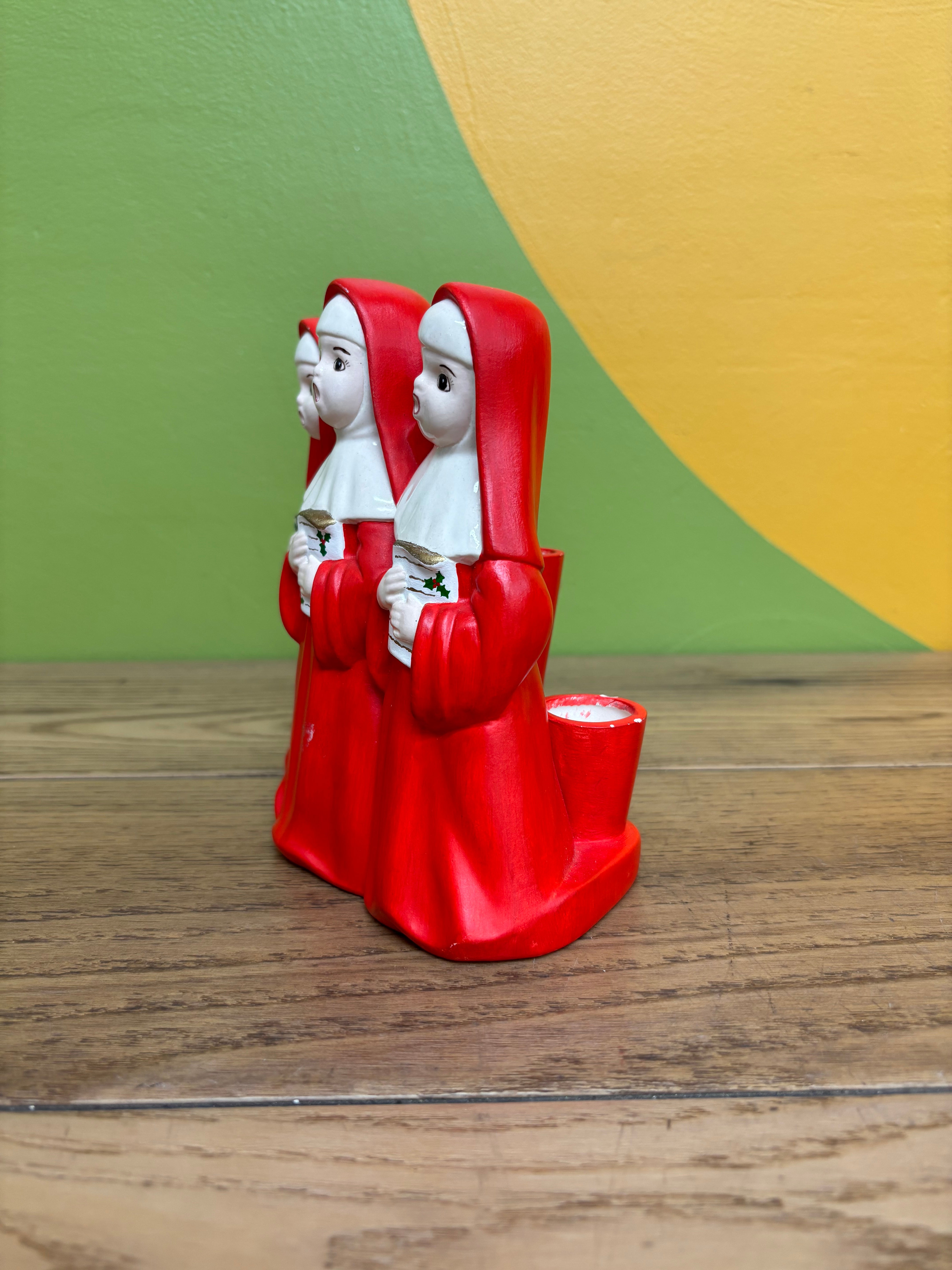 “Three Singing Nuns” Candlestick Holder