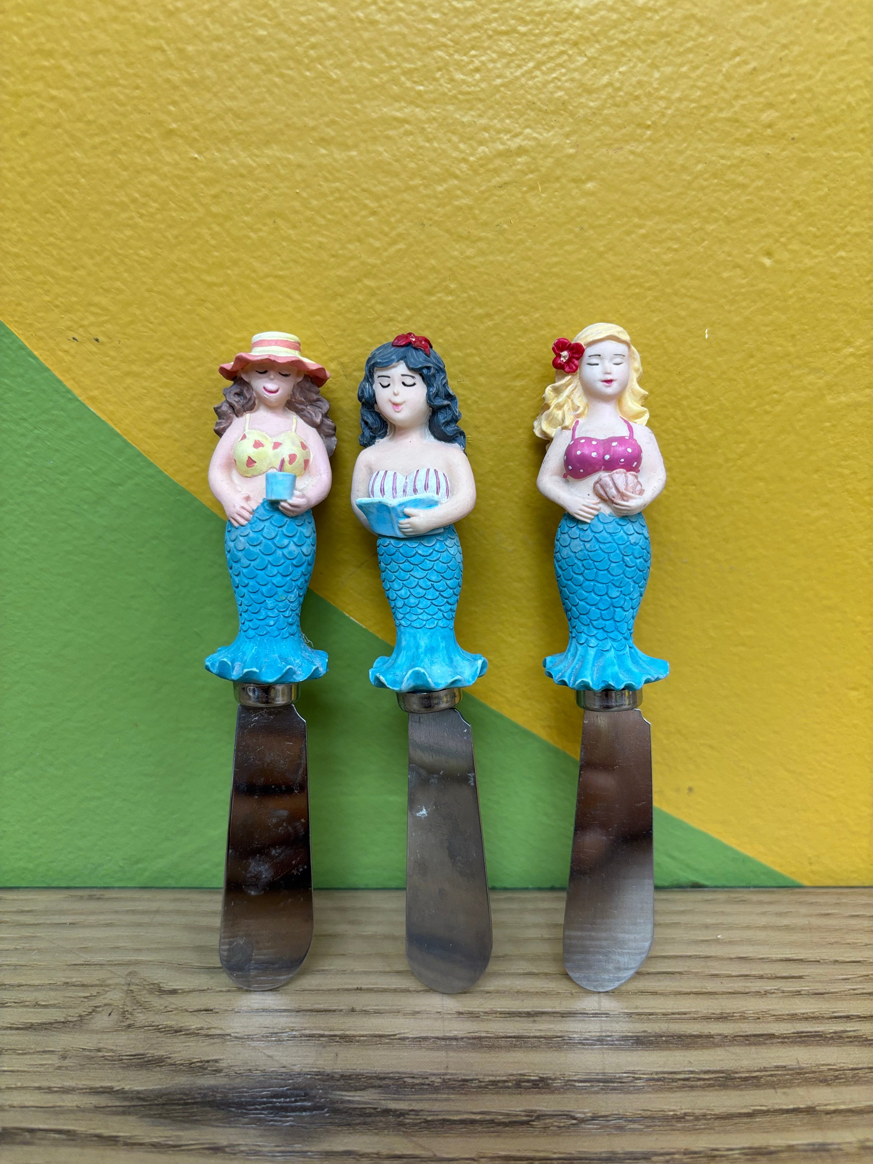 (3) Mermaid Cheese Spreaders