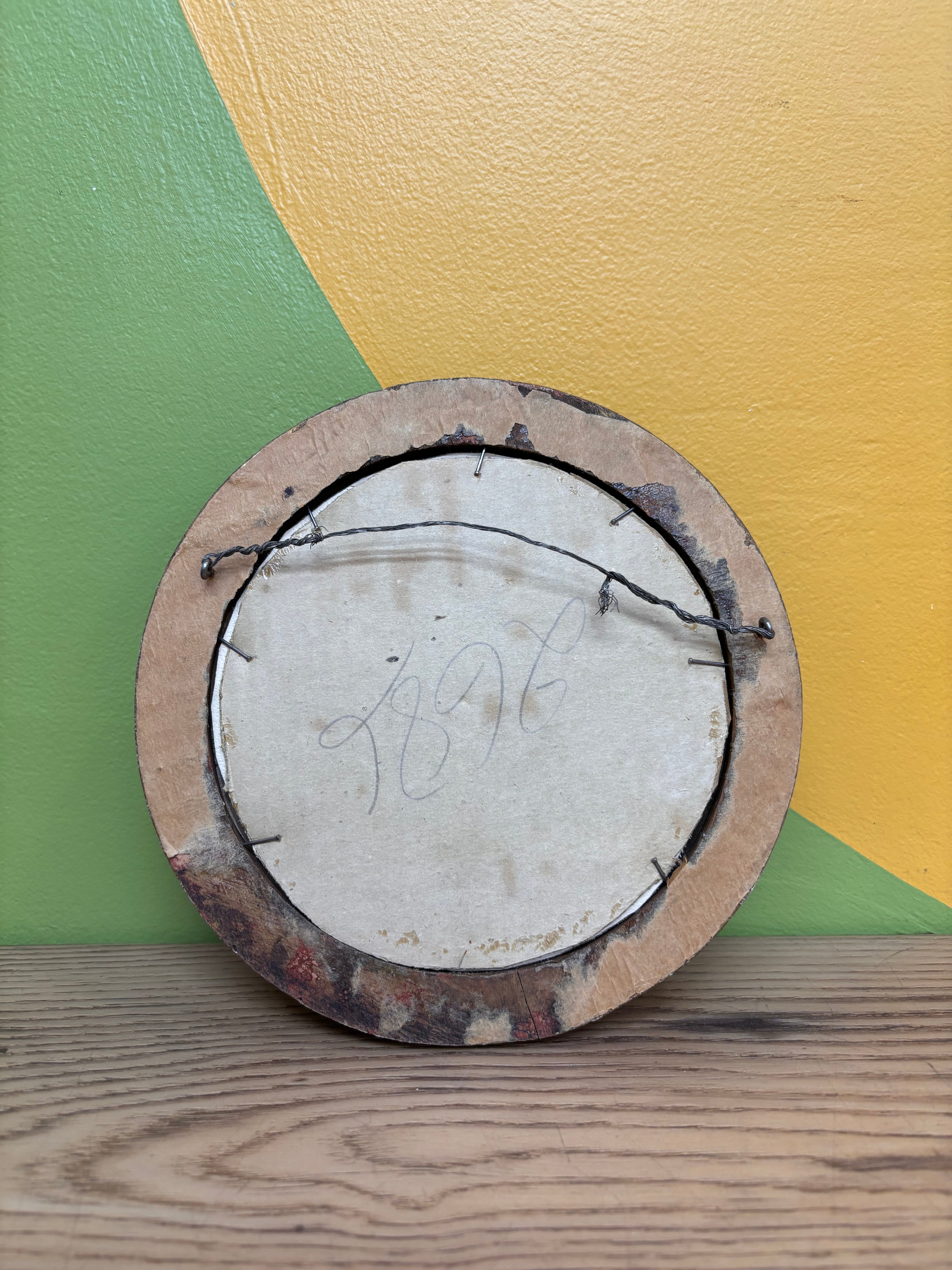 Framed Round Needlepoint
