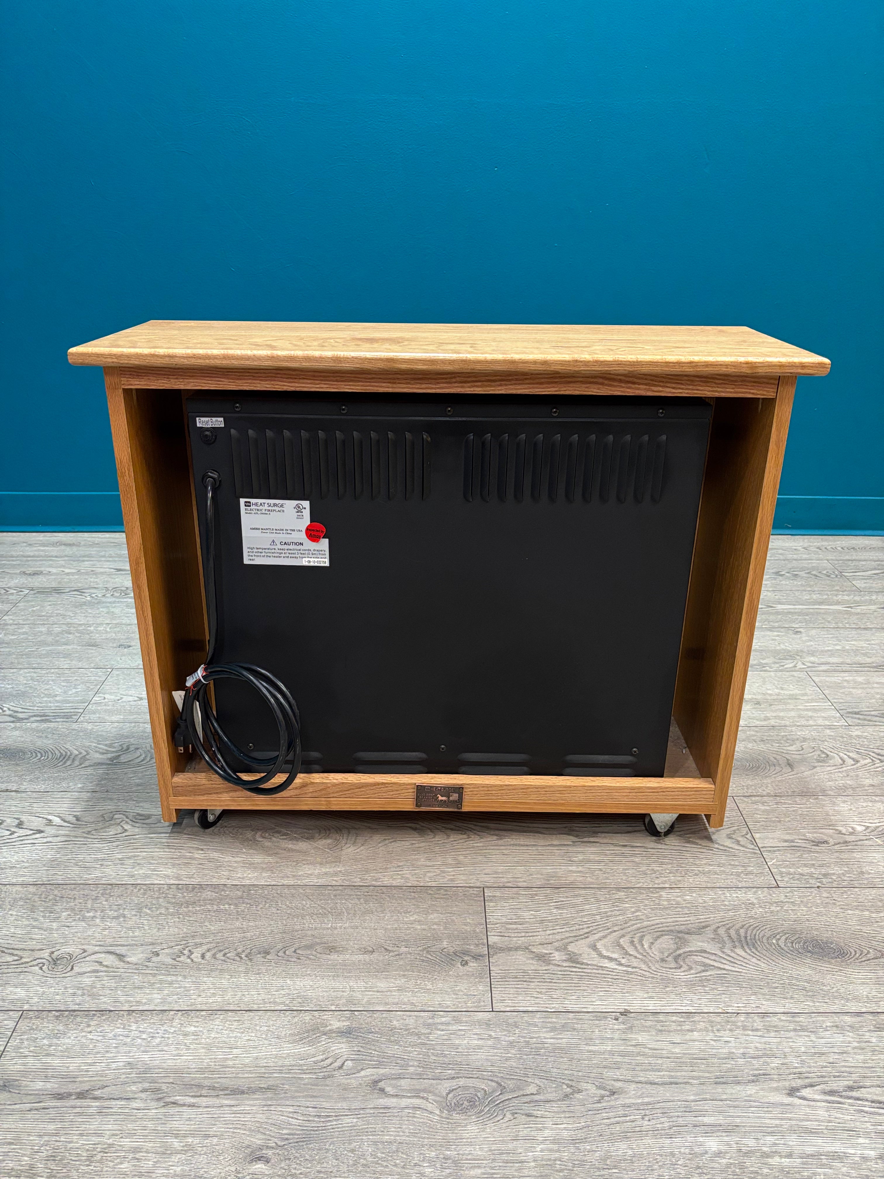 Rolling Electric Fireplace (Heat Surge)