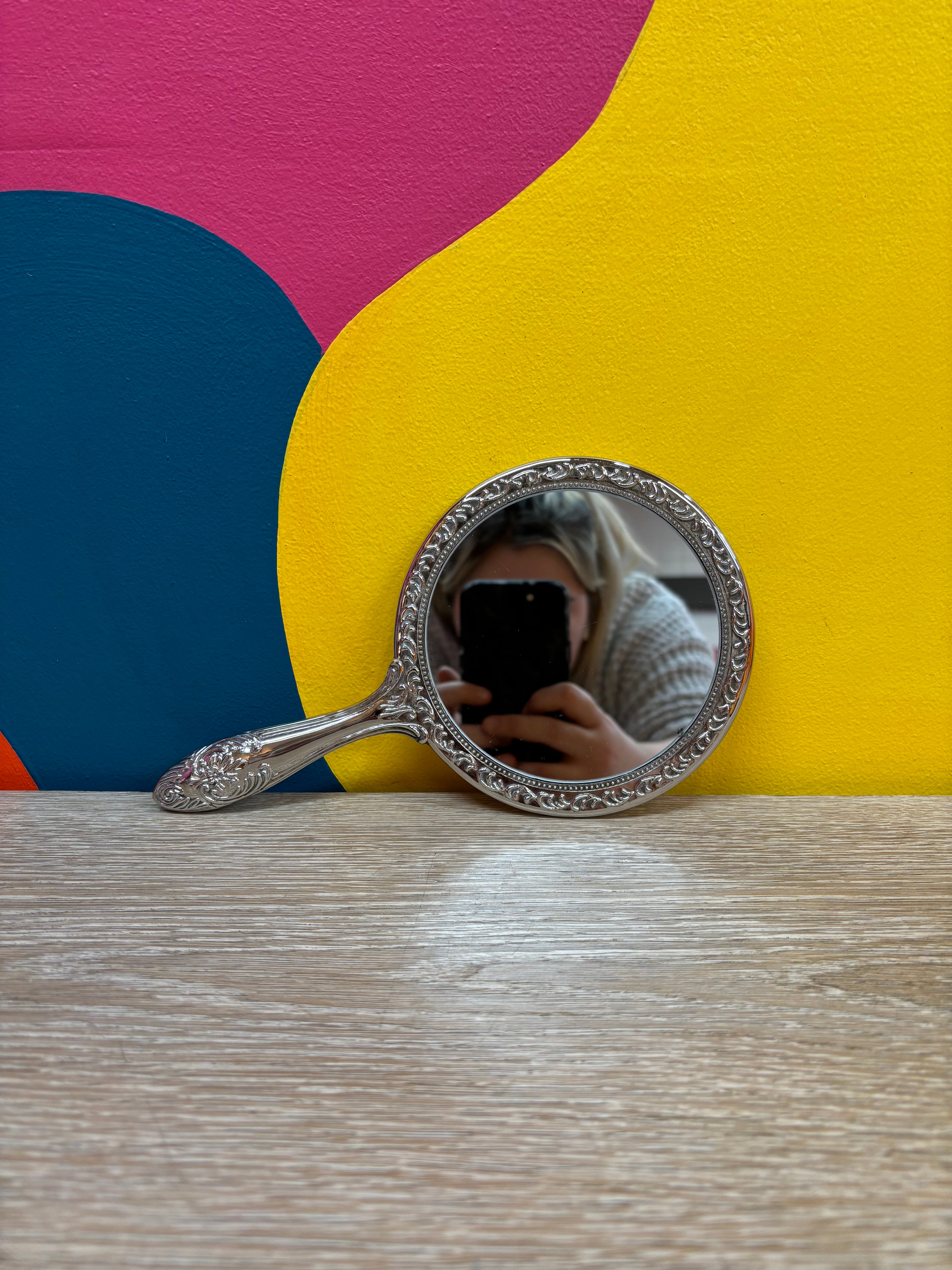 Silver Plated Hand Mirror