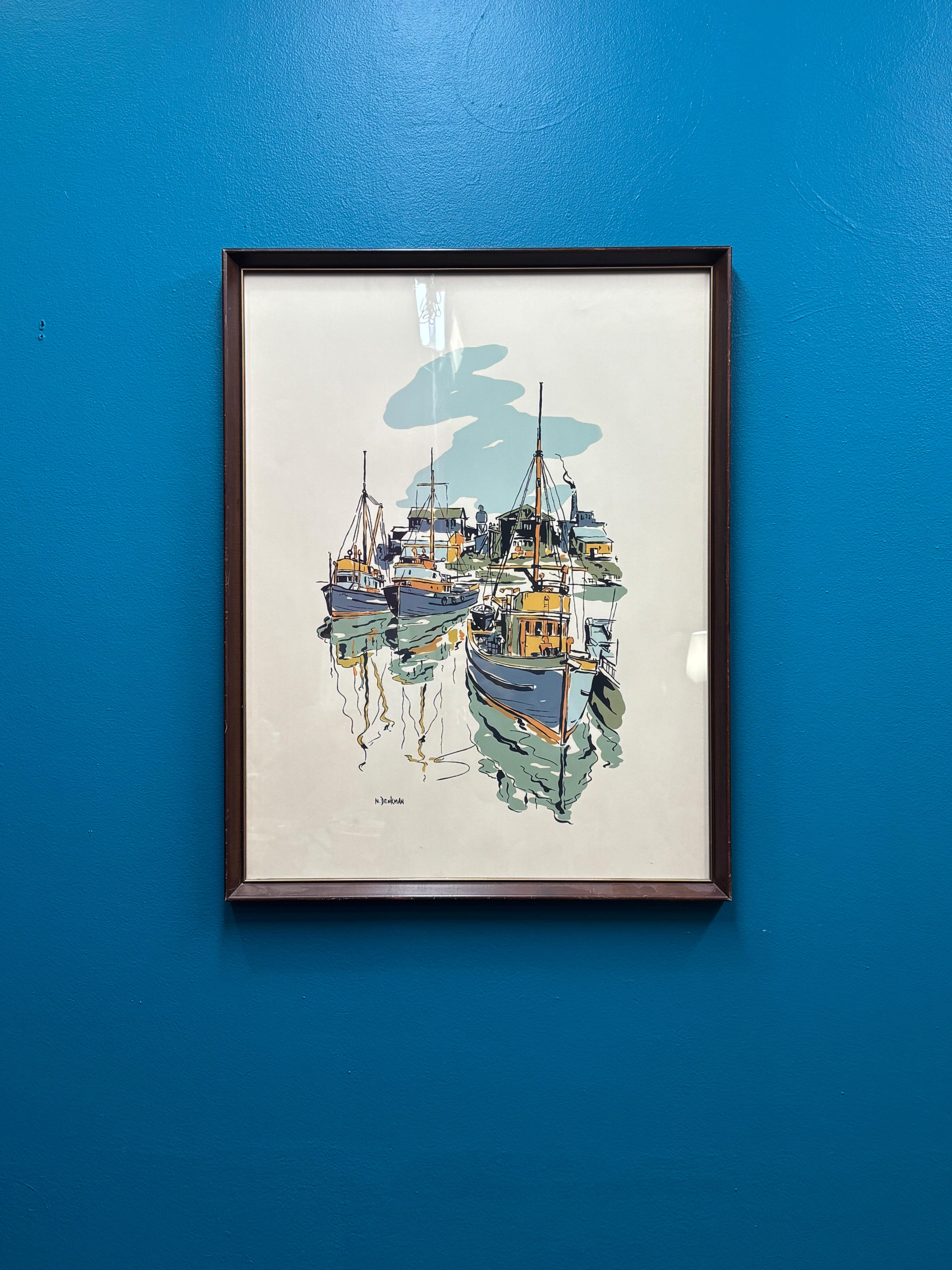 "Drydock Harbour" Framed Painting